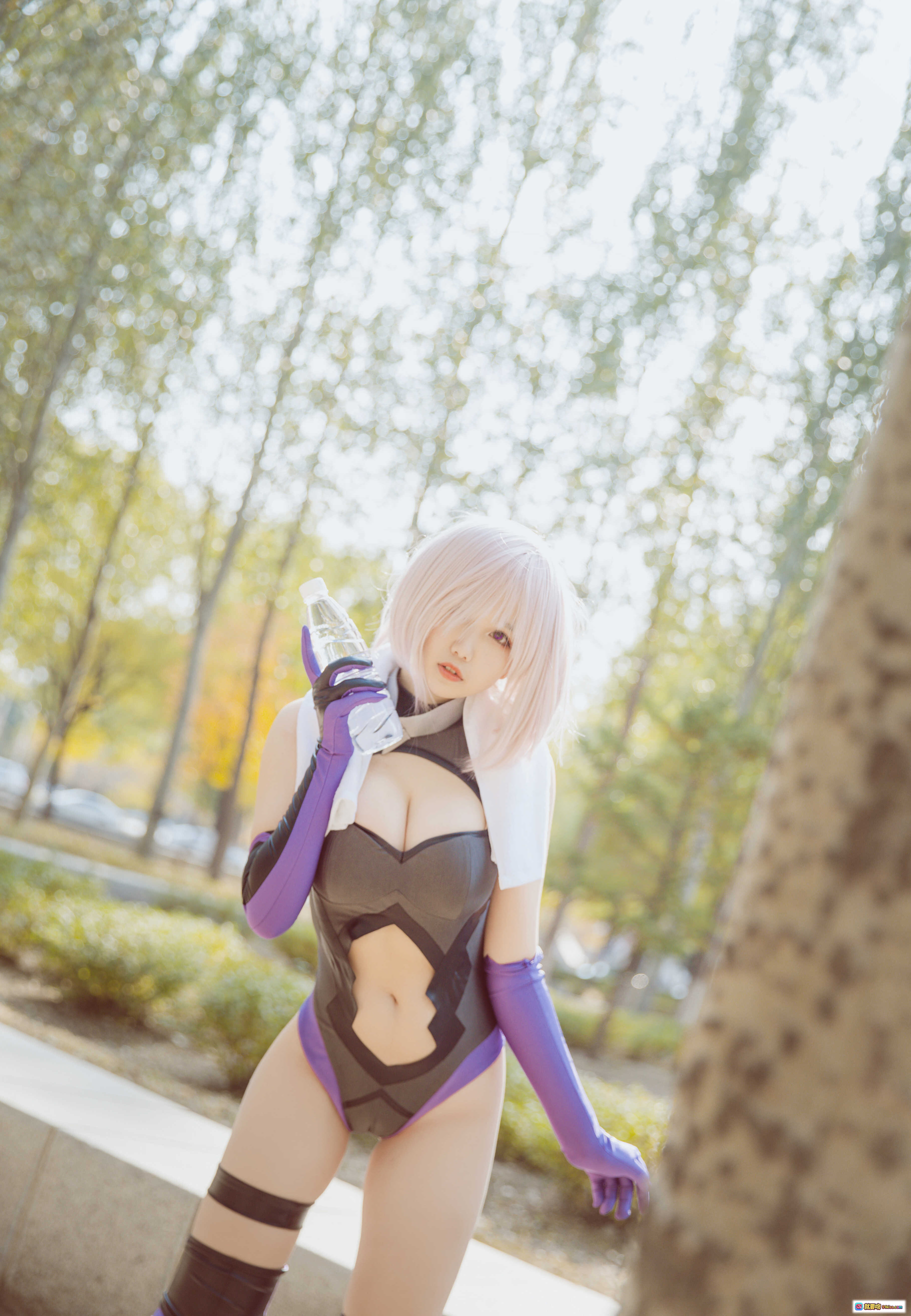 图片[3] - 阿半今天很开心NO.006玛修双马尾粉蝴蝶结白裙少女写真20P93MB - 就要吻