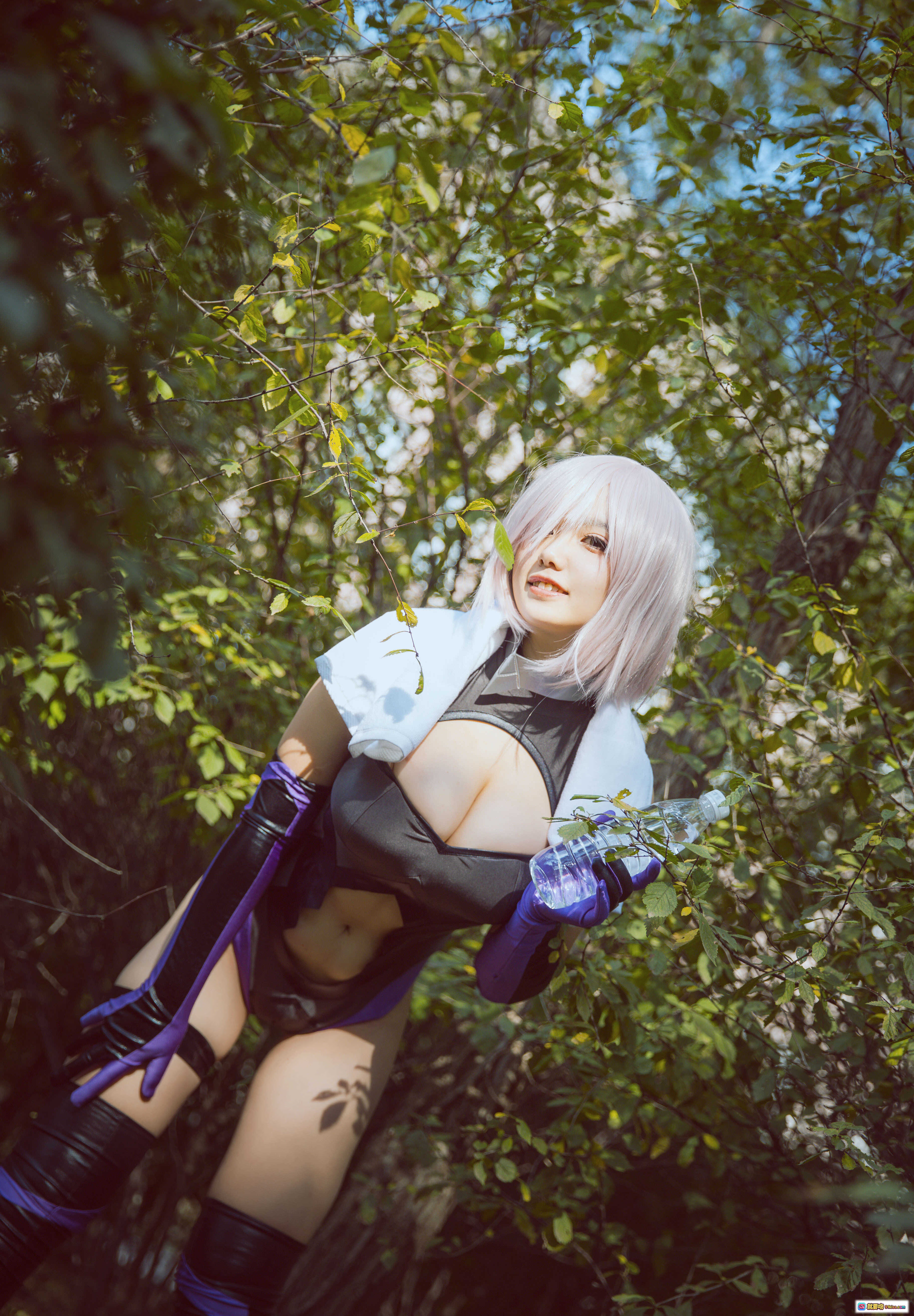 图片[10] - 阿半今天很开心NO.006玛修双马尾粉蝴蝶结白裙少女写真20P93MB - 就要吻