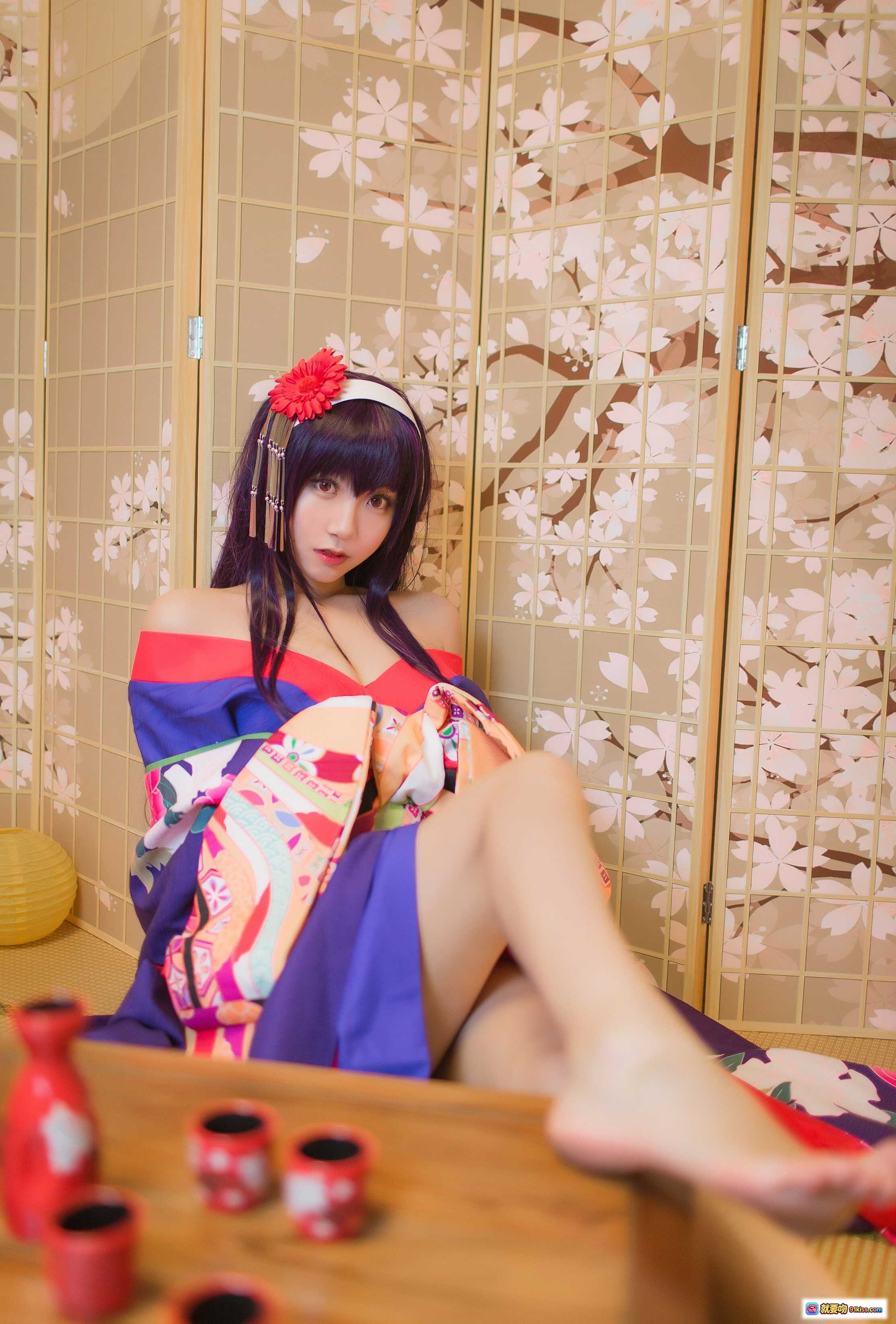 图片[4] - 黑川NO.016霞之丘诗羽cos写真｜紫发白裙吊椅少女｜日系动漫角色扮演｜室内清新风摄影｜41P高清图集 - 就要吻