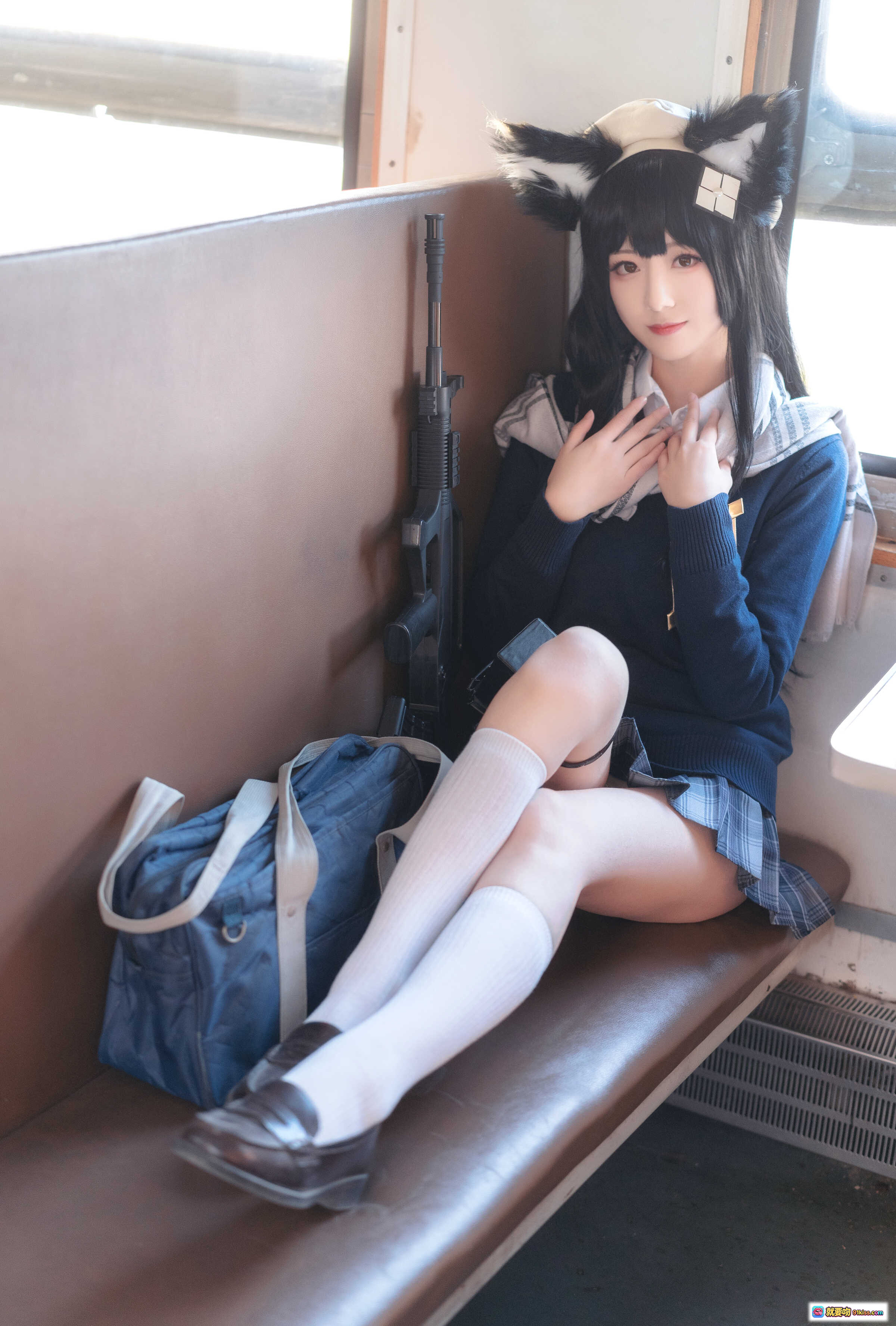 图片[4] - 弥音音NO.001 95式cosplay 狐耳少女校服写真 20P高清图集 313MB下载 - 就要吻