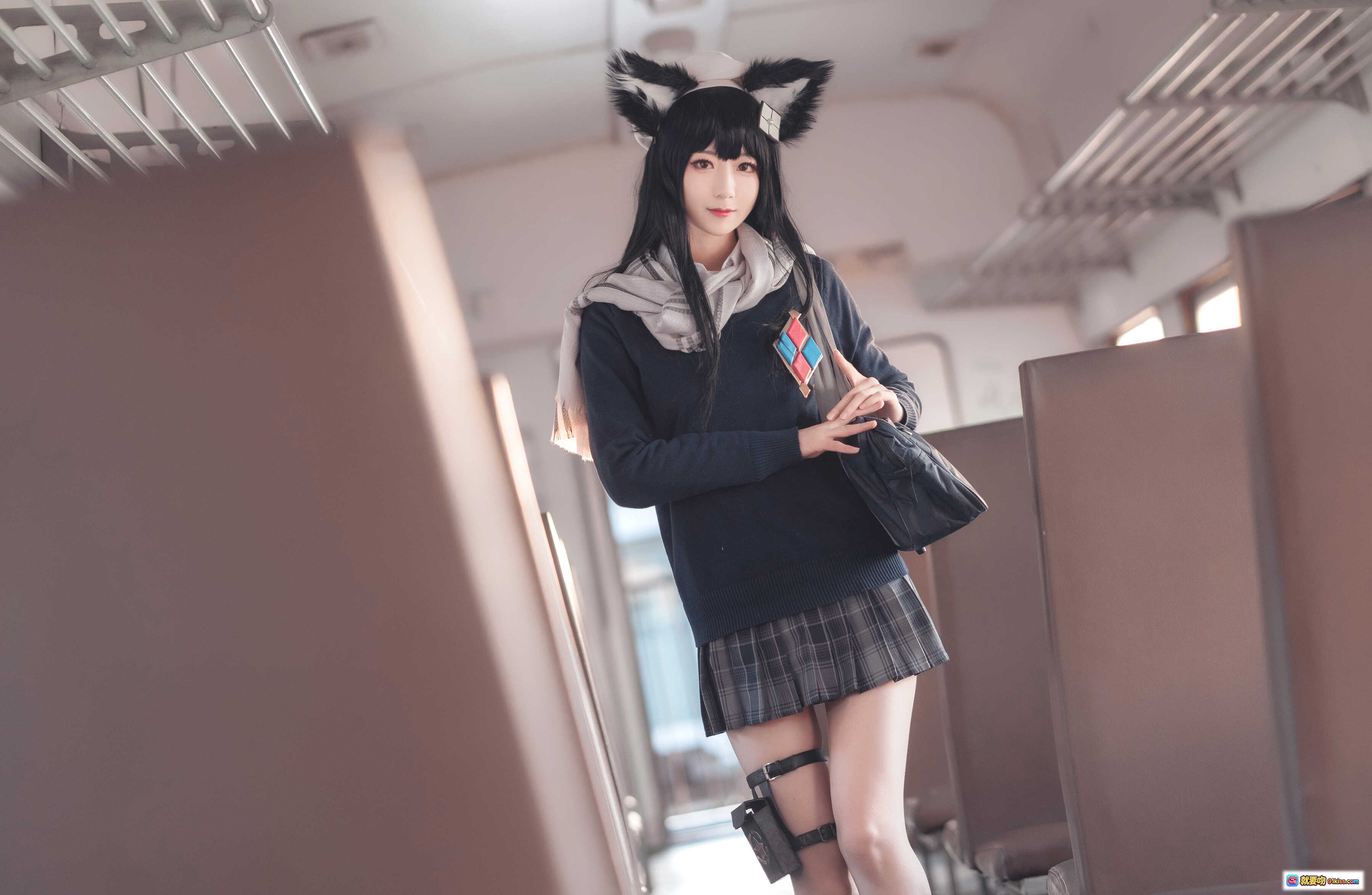 图片[5] - 弥音音NO.001 95式cosplay 狐耳少女校服写真 20P高清图集 313MB下载 - 就要吻