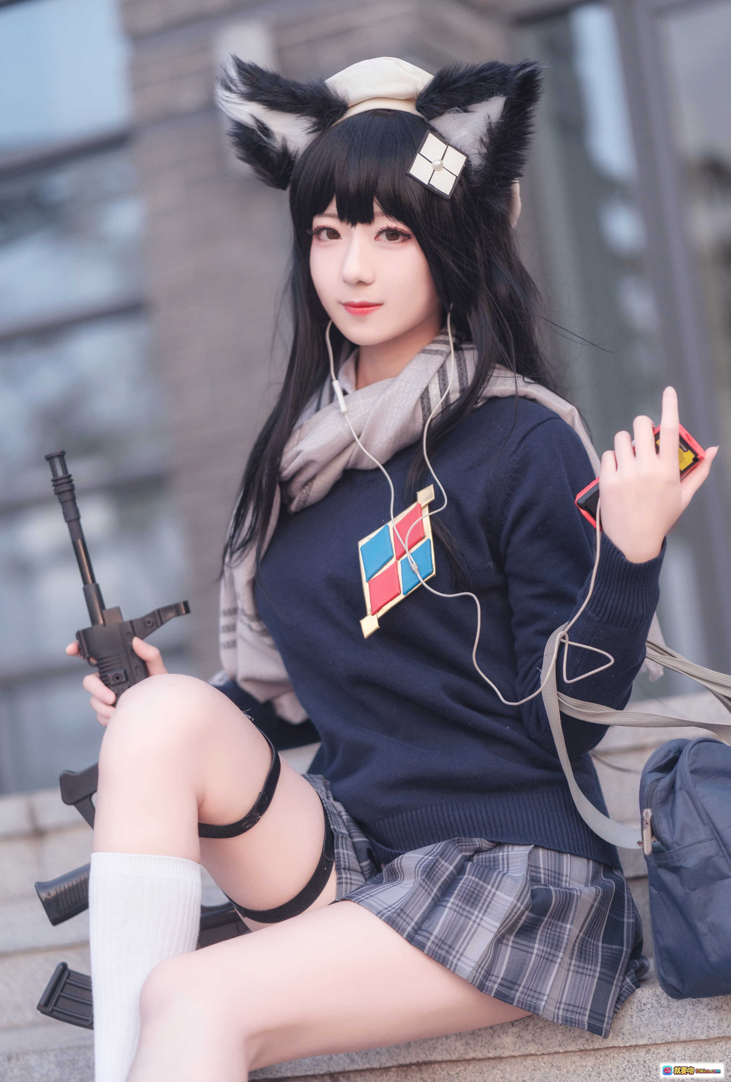 图片[2] - 弥音音NO.001 95式cosplay 狐耳少女校服写真 20P高清图集 313MB下载 - 就要吻