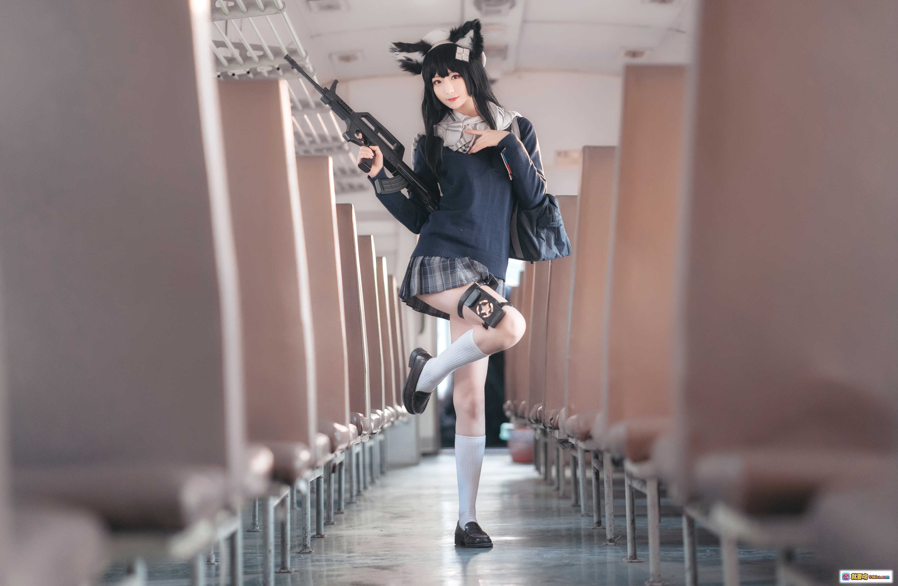 图片[8] - 弥音音NO.001 95式cosplay 狐耳少女校服写真 20P高清图集 313MB下载 - 就要吻