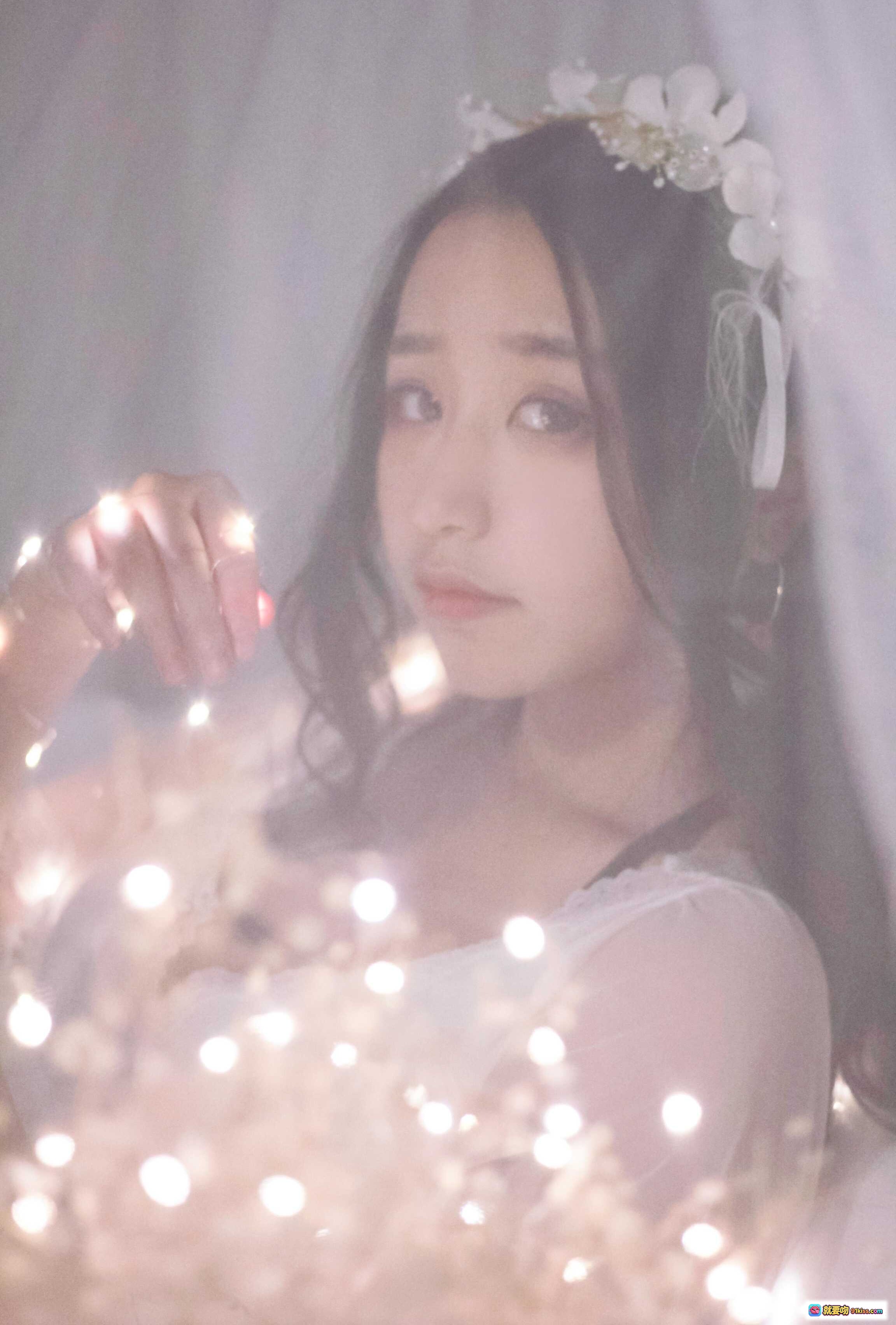 图片[3] - 穆零Mu0 NO.34 花嫁梦幻柔光写真｜朦胧光影少女氛围感摄影｜温柔系日系风格人像特写 - 就要吻