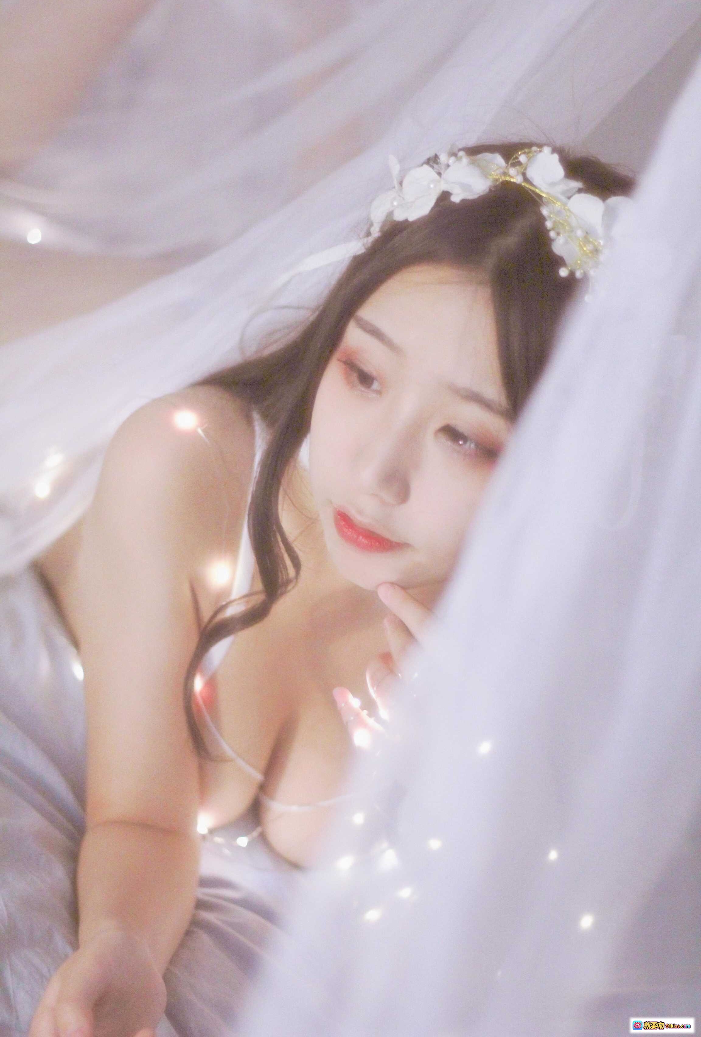 图片[10] - 穆零Mu0 NO.34 花嫁梦幻柔光写真｜朦胧光影少女氛围感摄影｜温柔系日系风格人像特写 - 就要吻