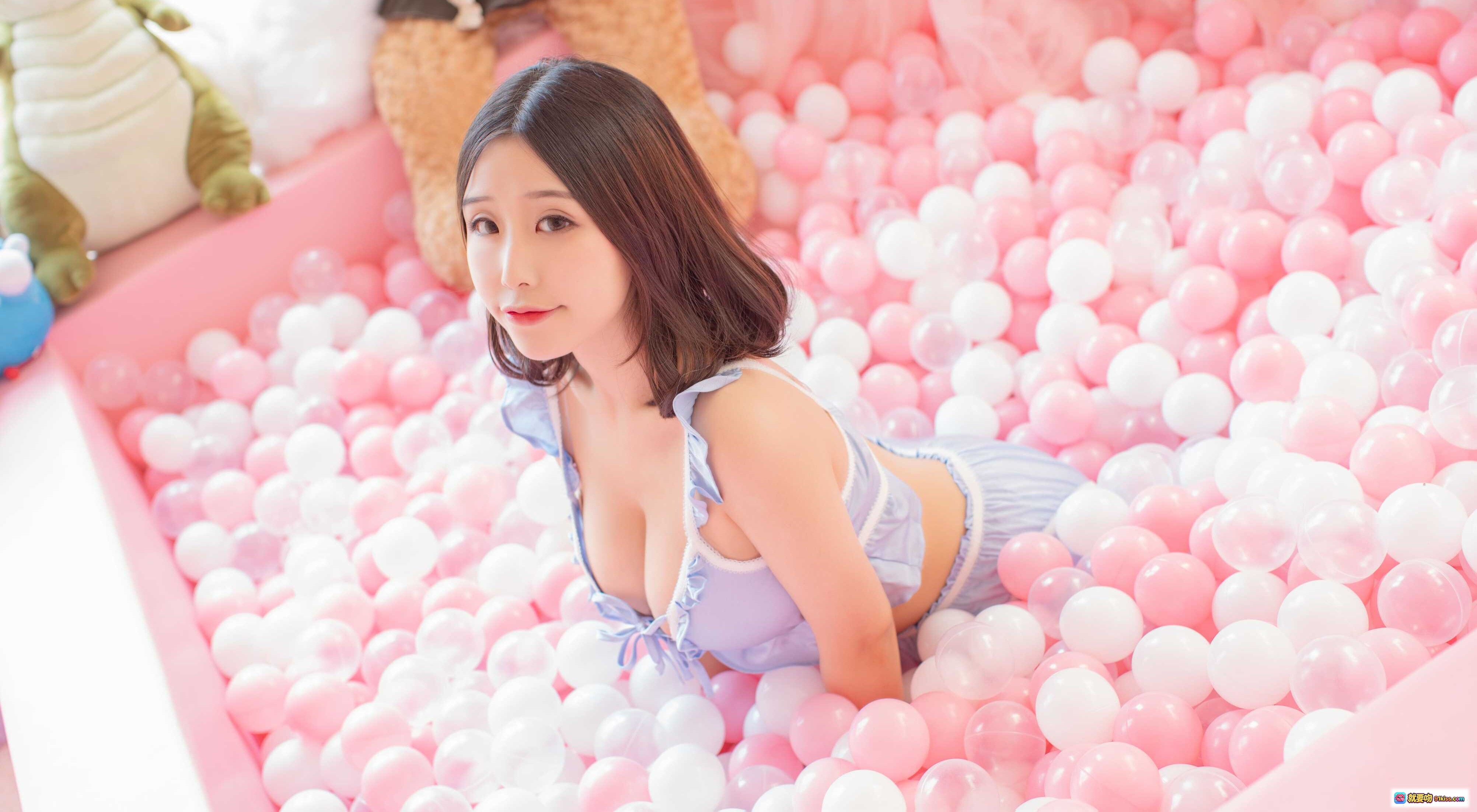 图片[3] - 穆零Mu0 NO.14 海洋球写真 | 粉白球池少女 | 可爱睡衣风 | 软萌玩偶环绕 | 甜美私房照 - 就要吻