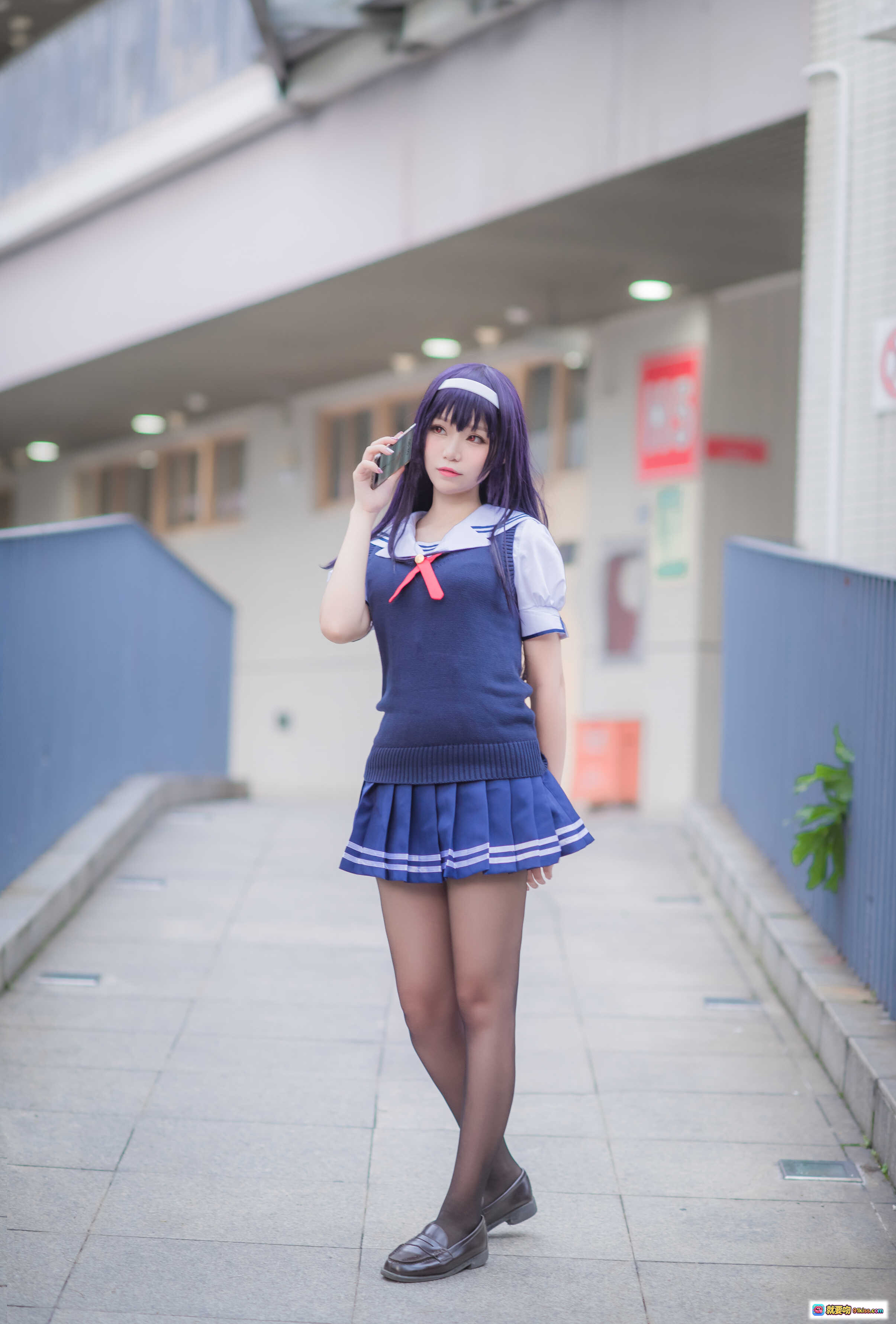 图片[7] - 小野妹子W NO.027 路人女主校服美腿写真 77P高清图集 黑丝过膝袜教室场景少女穿搭 - 就要吻