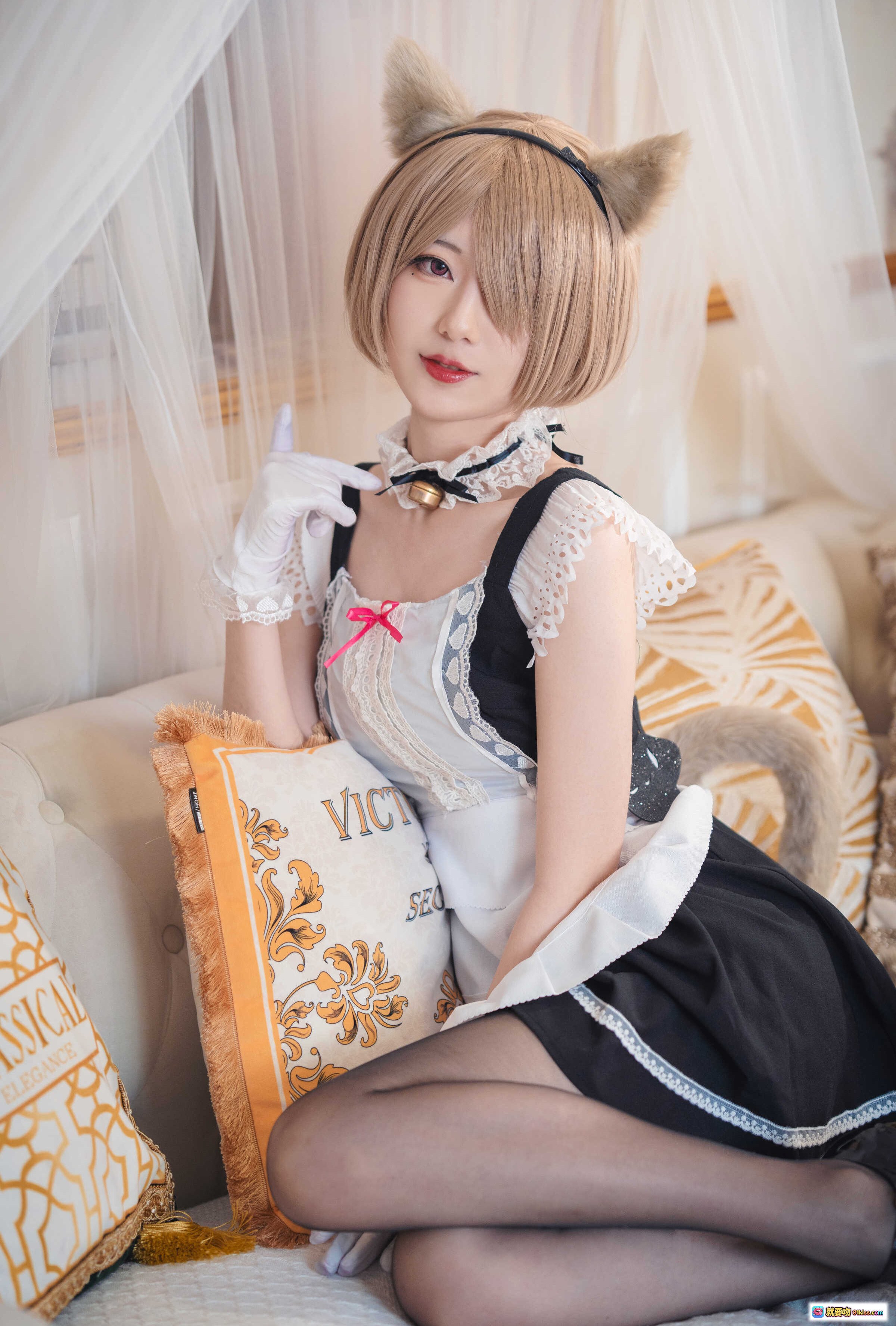 图片[6] - 弥音音NO.037丽塔女仆装cosplay写真 猫耳黑丝白手套甜美可爱室内私房照 - 就要吻