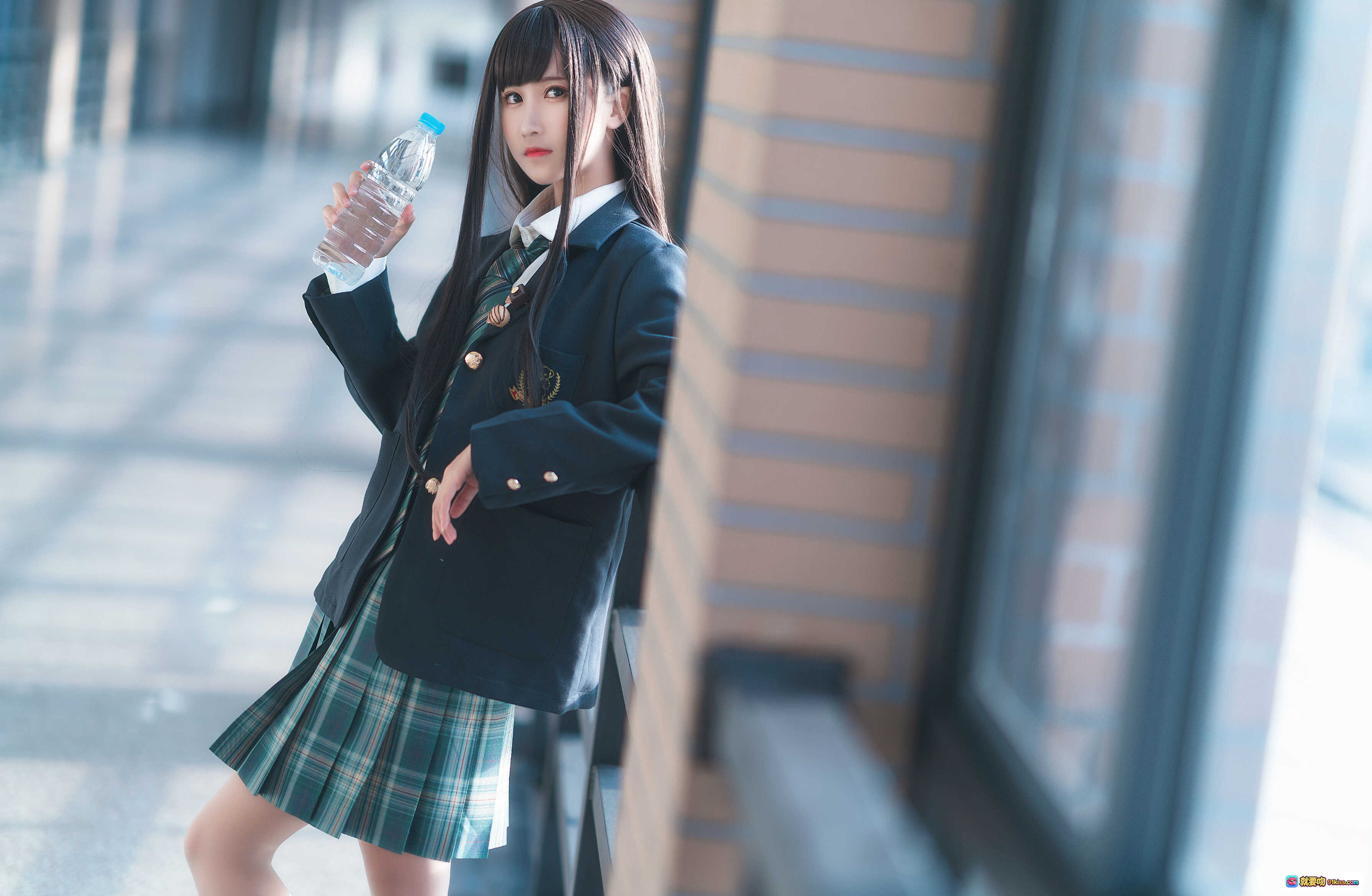 图片[3] - 三度_69 NO.062 森林来信JK制服写真 | 校园走廊日系少女 | 格裙黑西装清新风 | 15P高清图集 - 就要吻