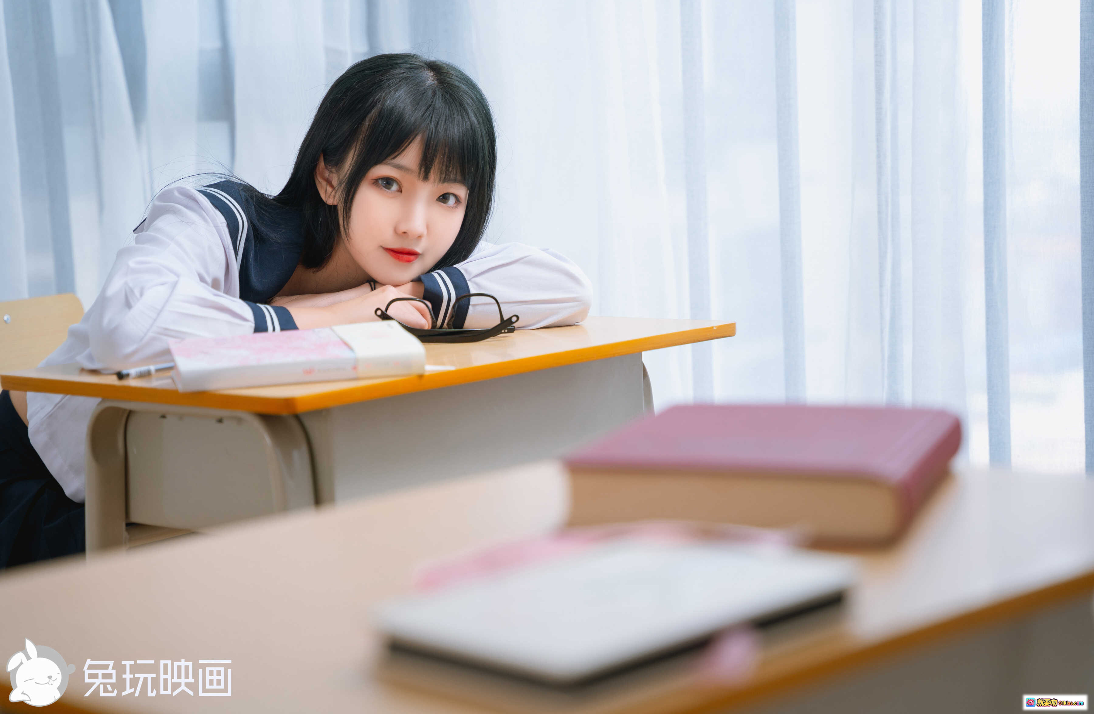 图片[10] - lovely呆玄NO.006课后教室写真｜水手服少女手机自拍｜清新校园风｜42P高清图集 - 就要吻