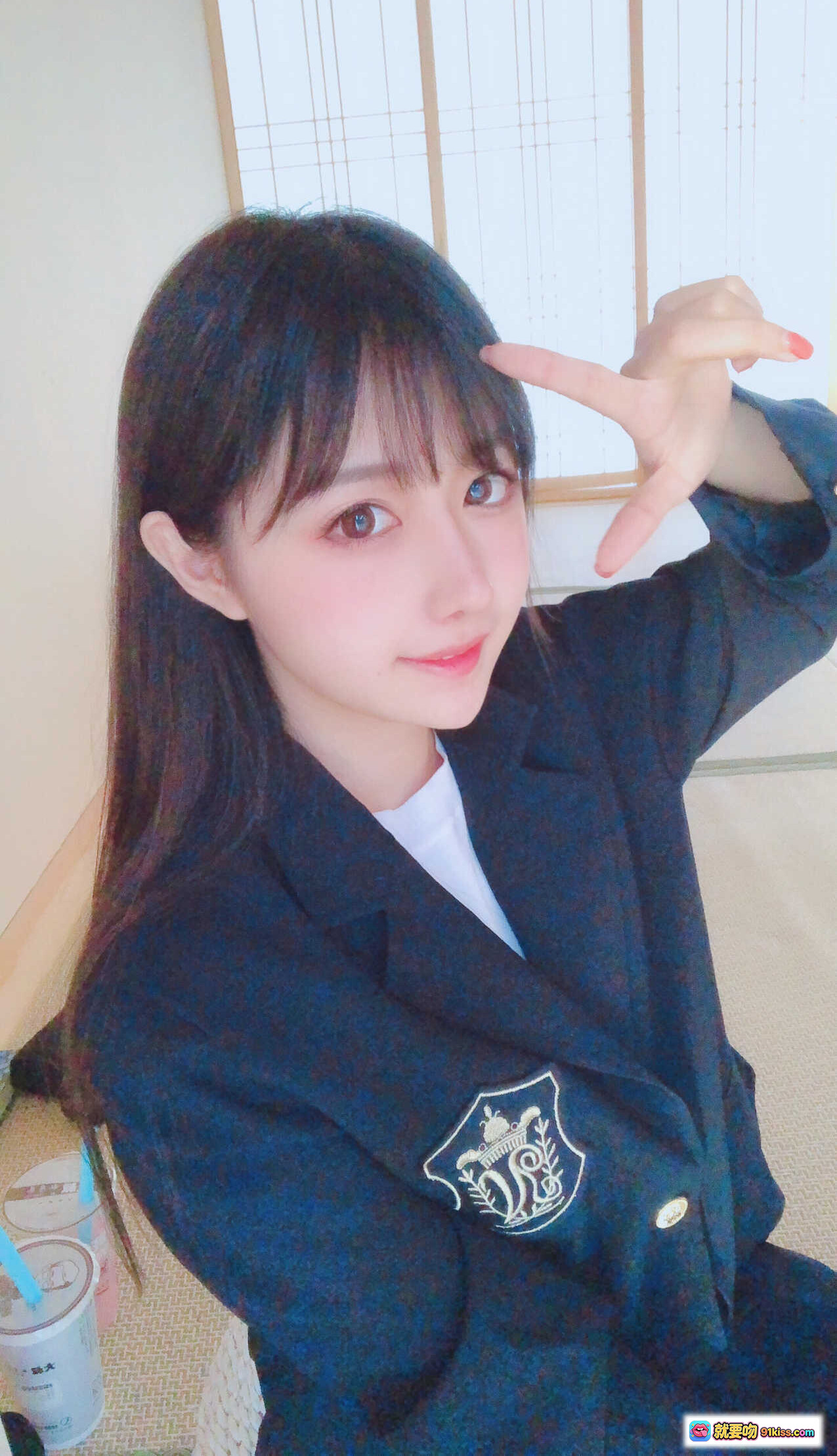 图片[4] - Shika小鹿鹿 NO.067 JK制服和风写真 11P日系少女坐姿美腿特写 温柔微笑木质台阶背景 92MB高清图集 - 就要吻