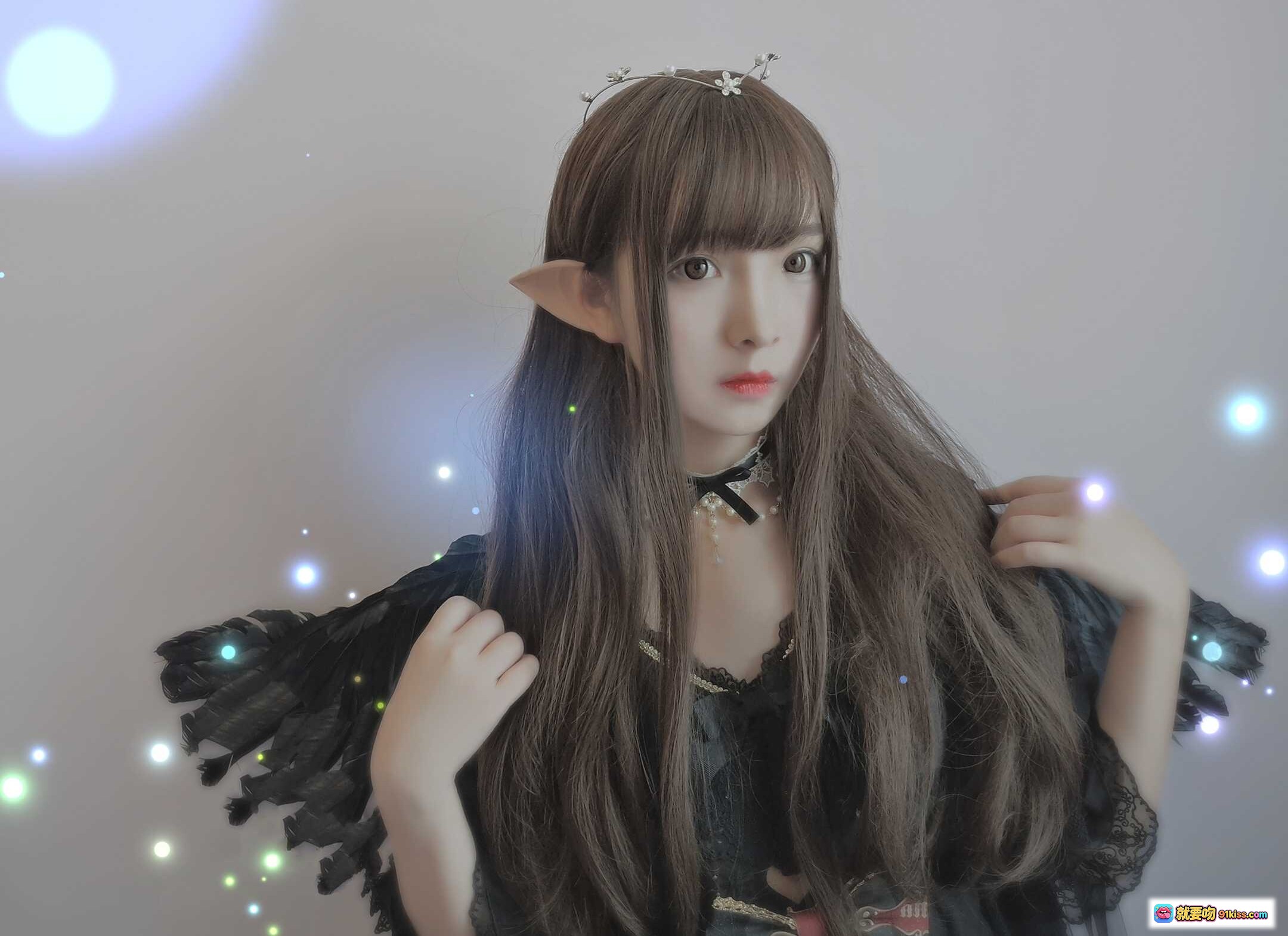 图片[6] - 古川NO.003阿尔克纳之梦精灵少女黑翼写真｜长发尖耳暗黑风唯美幻想cosplay摄影集 - 就要吻