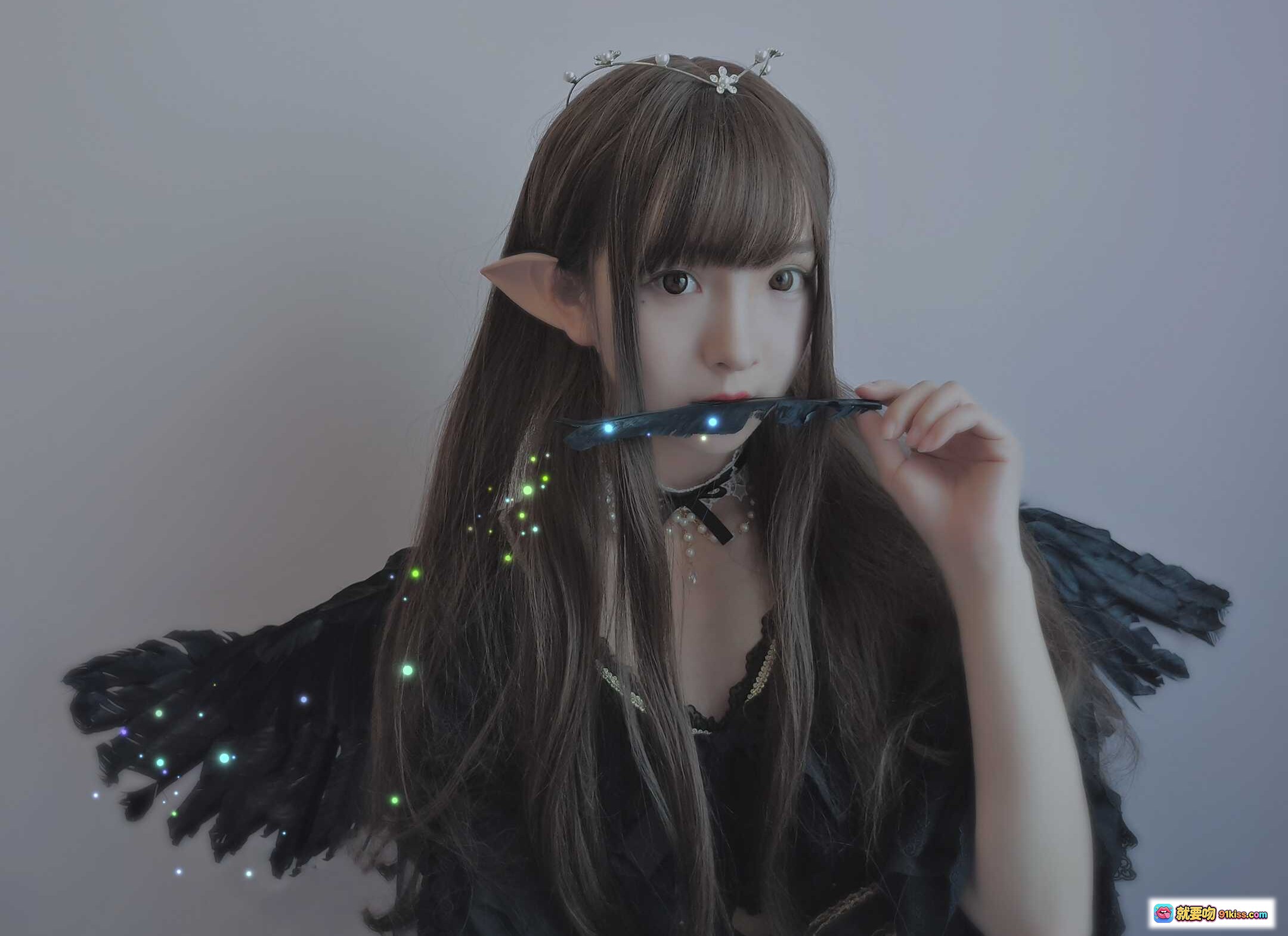 图片[3] - 古川NO.003阿尔克纳之梦精灵少女黑翼写真｜长发尖耳暗黑风唯美幻想cosplay摄影集 - 就要吻