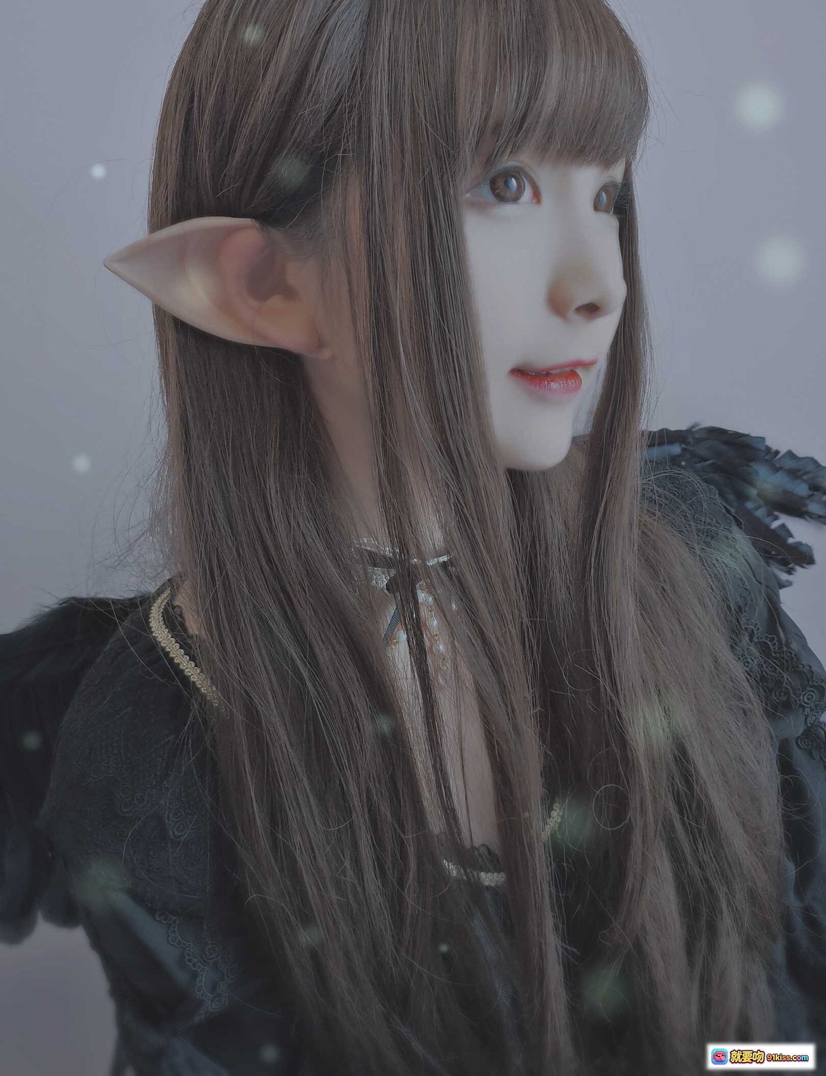 图片[8] - 古川NO.003阿尔克纳之梦精灵少女黑翼写真｜长发尖耳暗黑风唯美幻想cosplay摄影集 - 就要吻