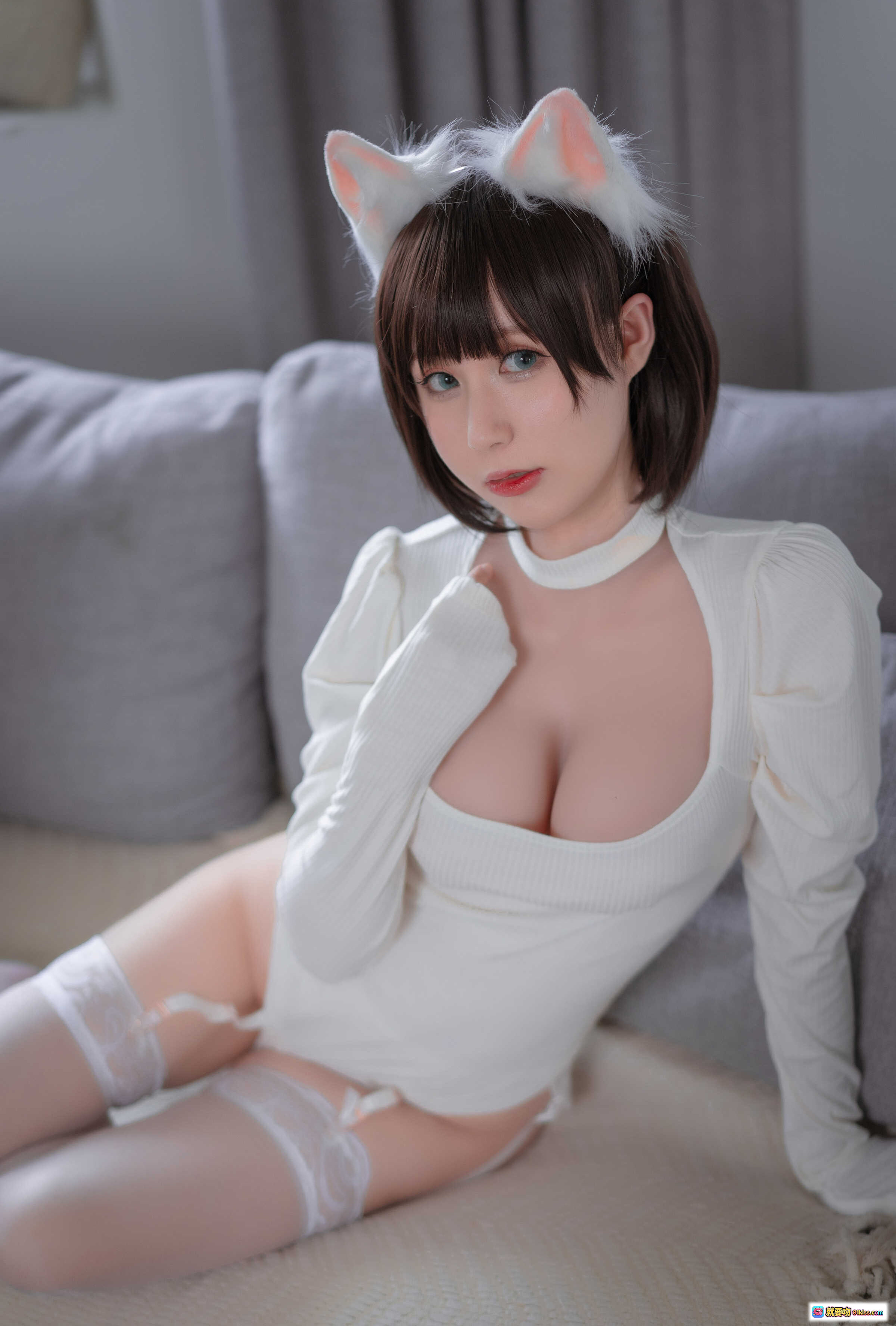 图片[10] - 西园寺南歌NO.006白猫白色连体衣性感写真30P121MB蕾丝吊袜带纯欲风私房美图 - 就要吻