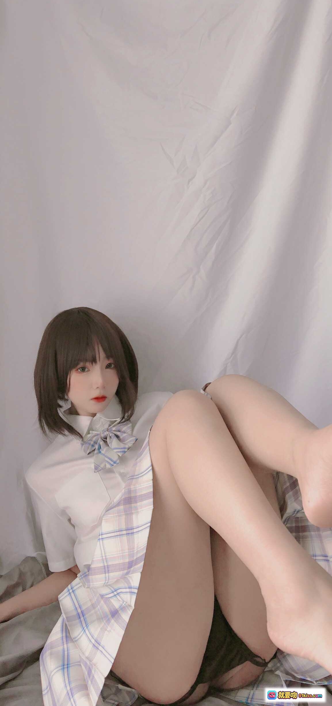 图片[8] - 青水NO.012学妹JK自拍写真 33P高清少女风校园制服美腿私房照 - 就要吻