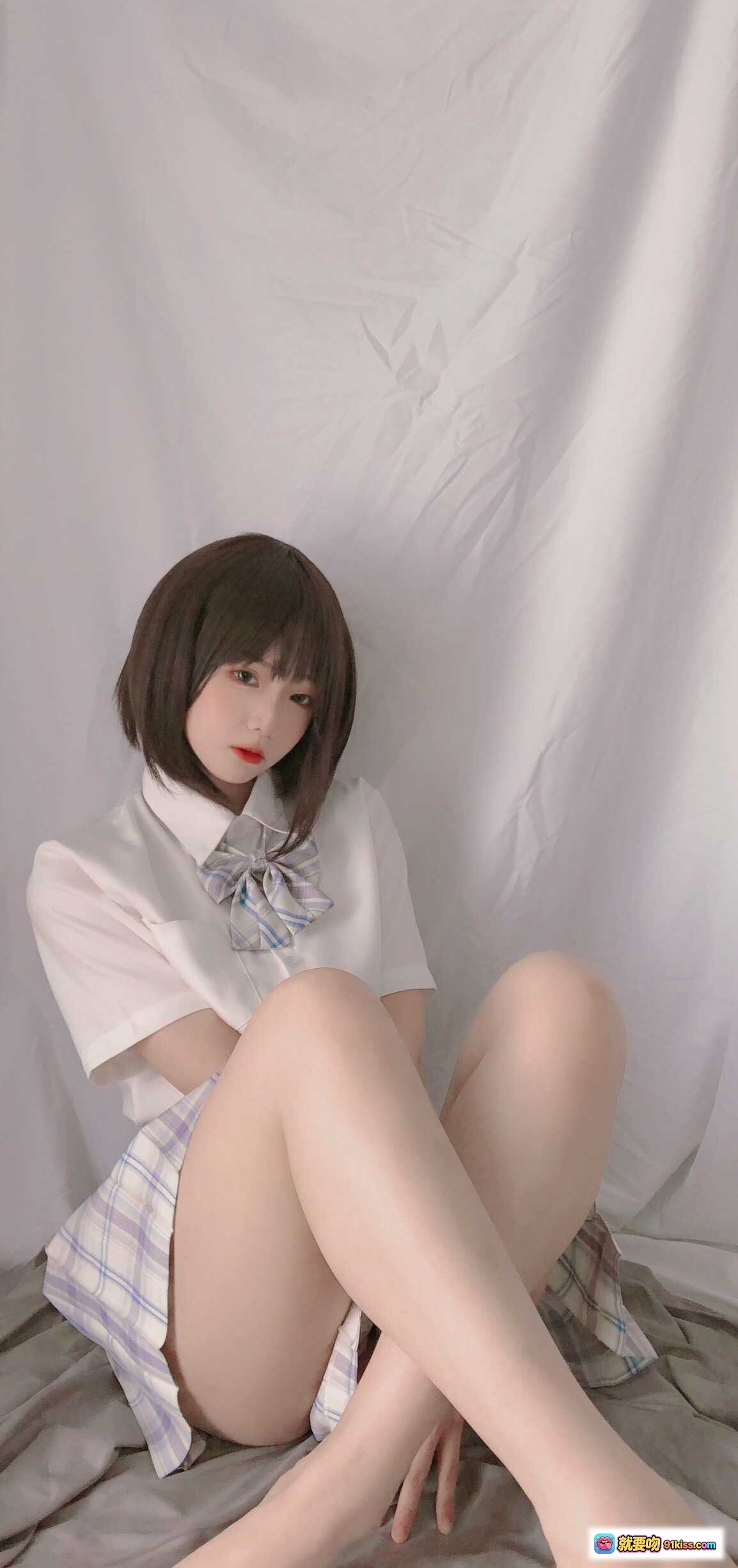 图片[9] - 青水NO.012学妹JK自拍写真 33P高清少女风校园制服美腿私房照 - 就要吻