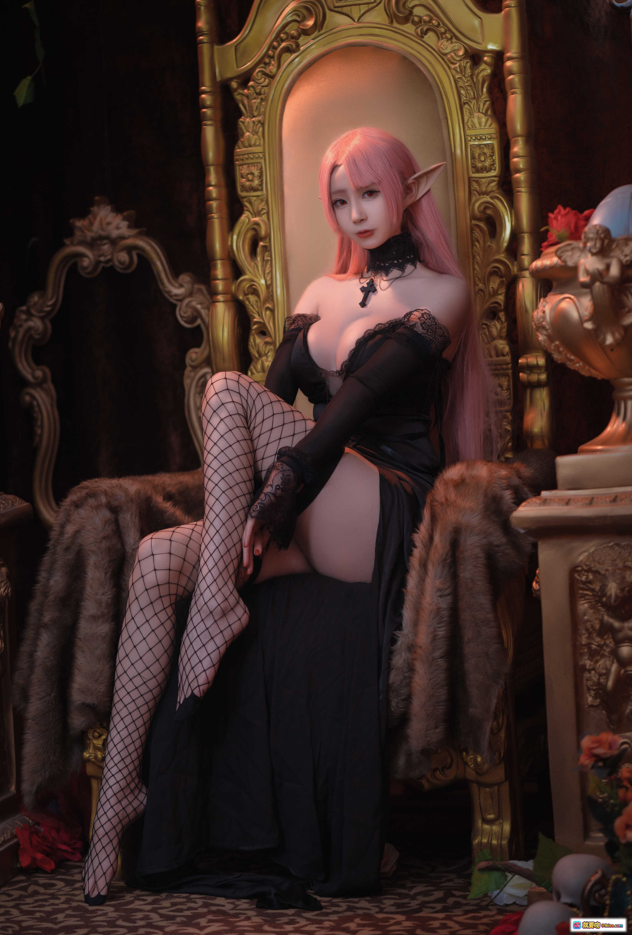 图片[10] - 西园寺南歌 NO.005 约克公爵 黑色蕾丝睡衣+渔网袜 性感写真 21P 80MB 高清私房美图 - 就要吻