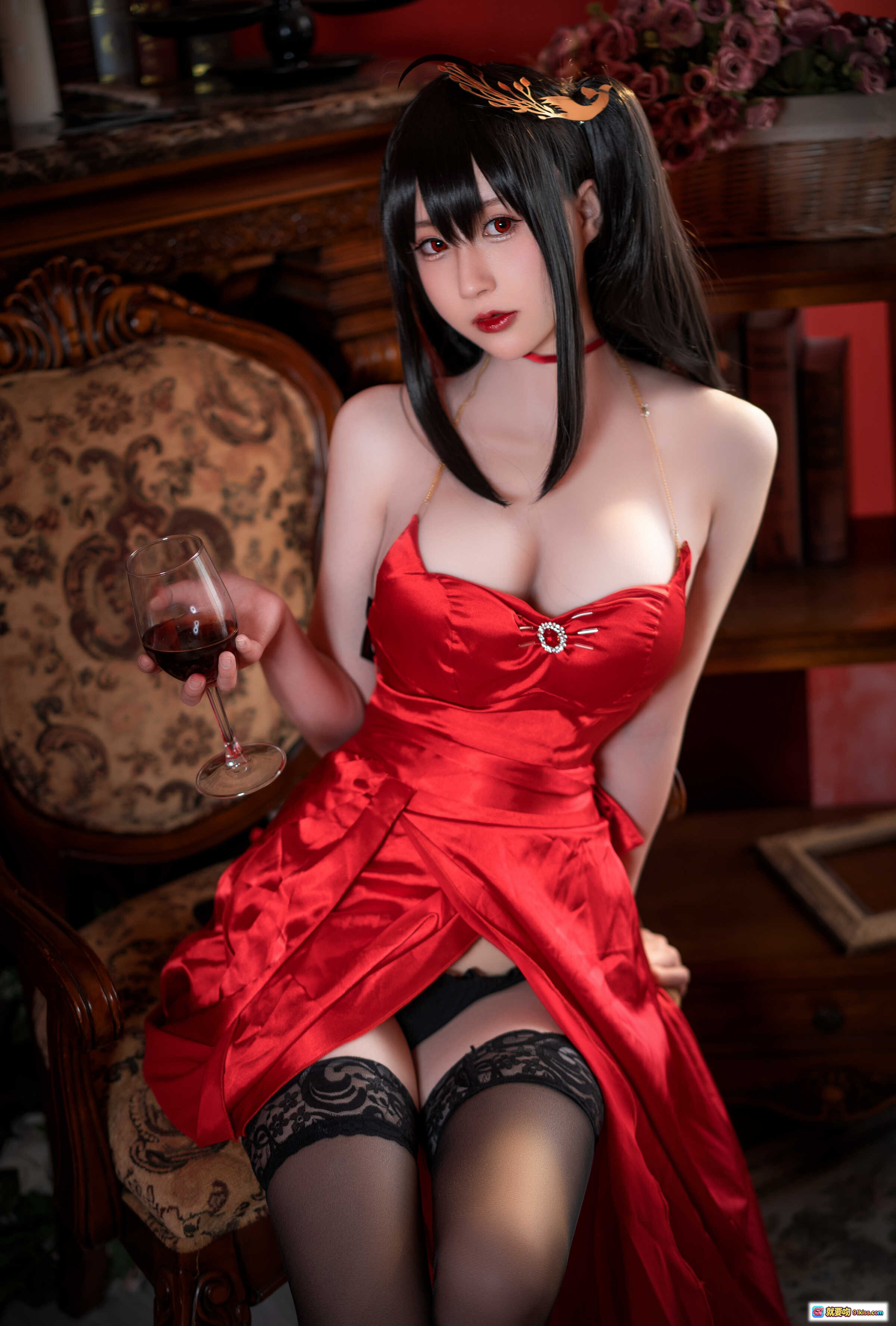 图片[7] - 西园寺南歌NO.008大鳯电子档3套93P444MB 红裙琵琶cos黑丝蕾丝写真美图 - 就要吻