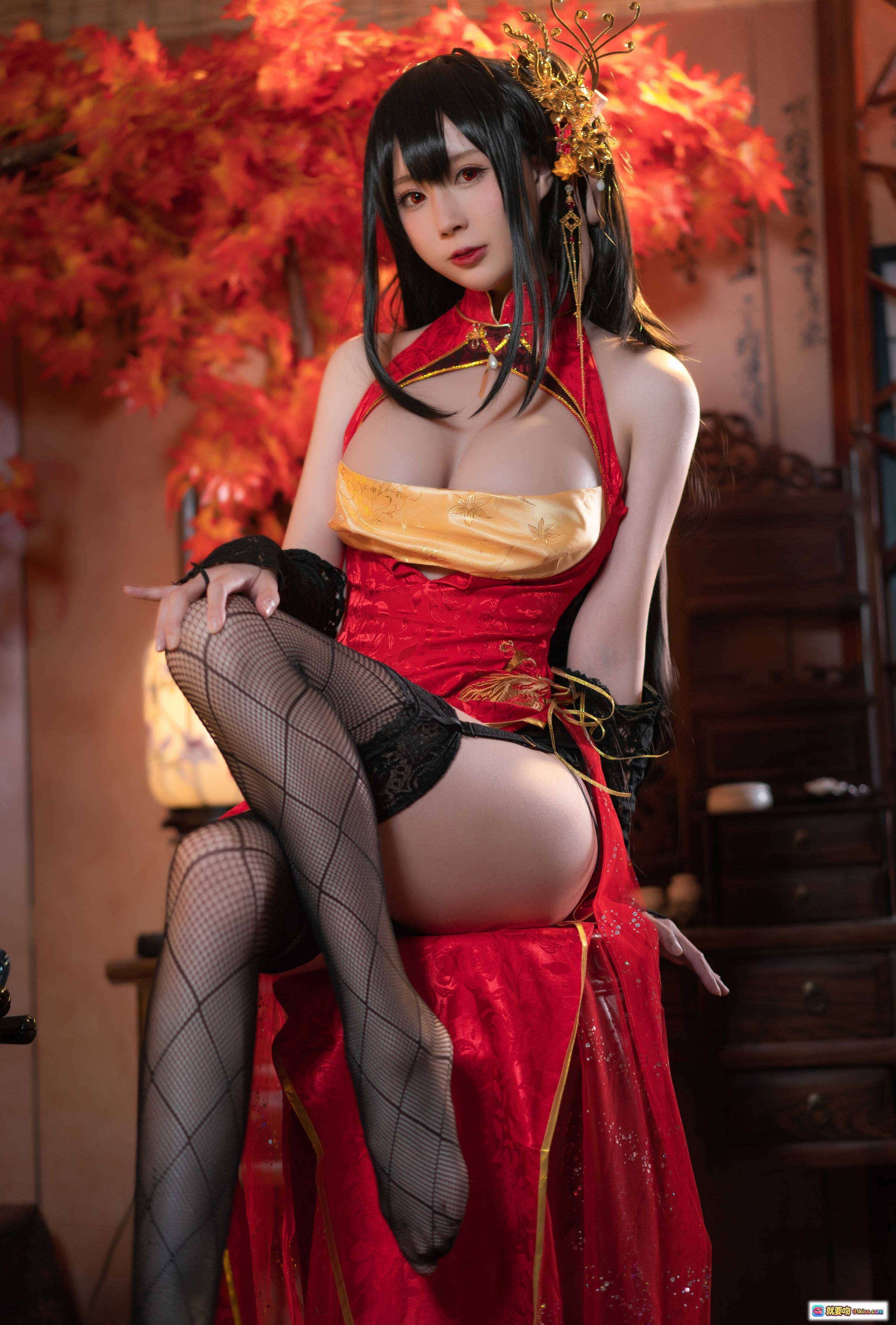 图片[6] - 西园寺南歌NO.008大鳯电子档3套93P444MB 红裙琵琶cos黑丝蕾丝写真美图 - 就要吻