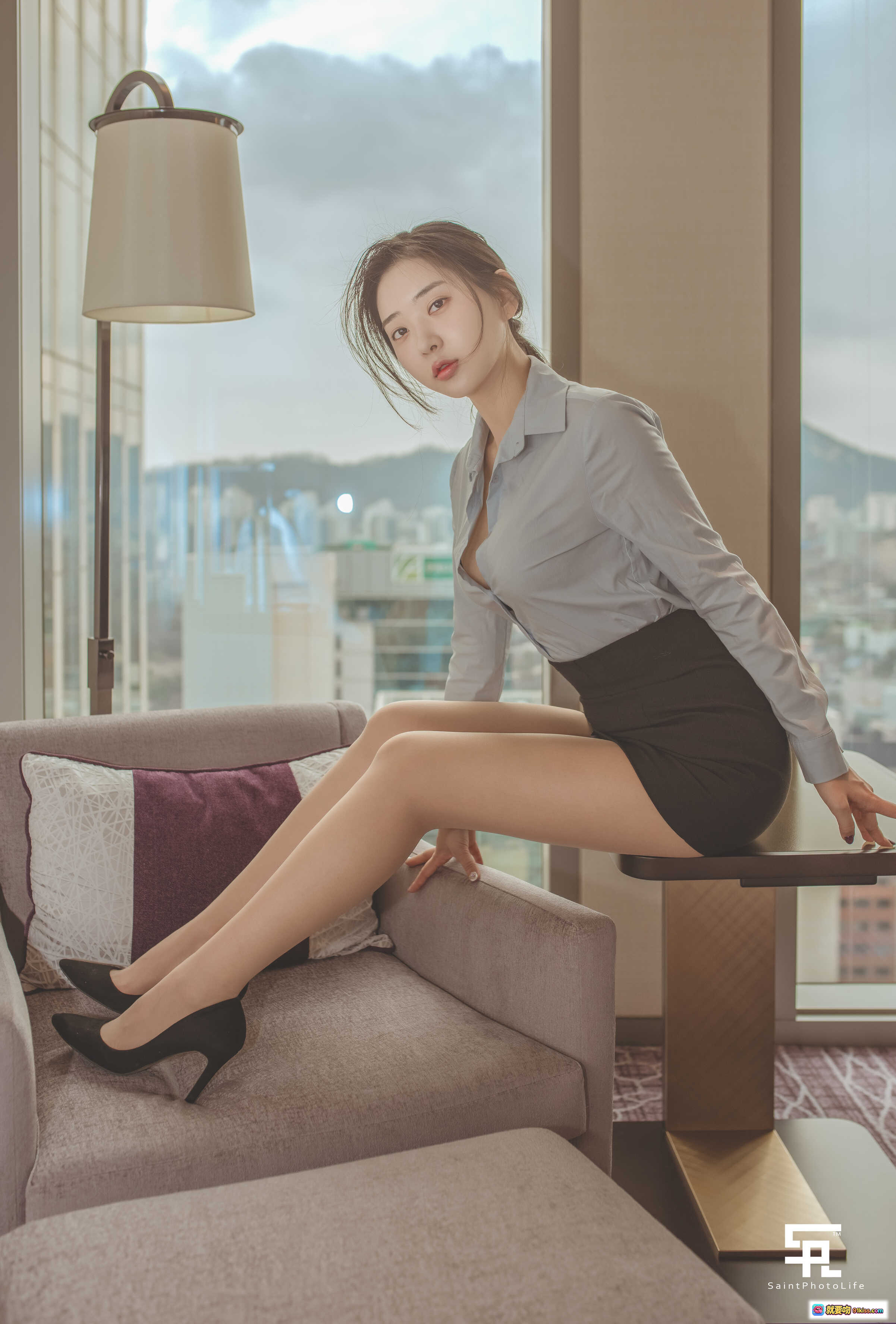 图片[7] - 韩国模特申才恩신재은 NO.010 Zenny Vol.06 黑色蕾丝内衣写真 床上性感姿态 优雅迷人私房照 - 就要吻