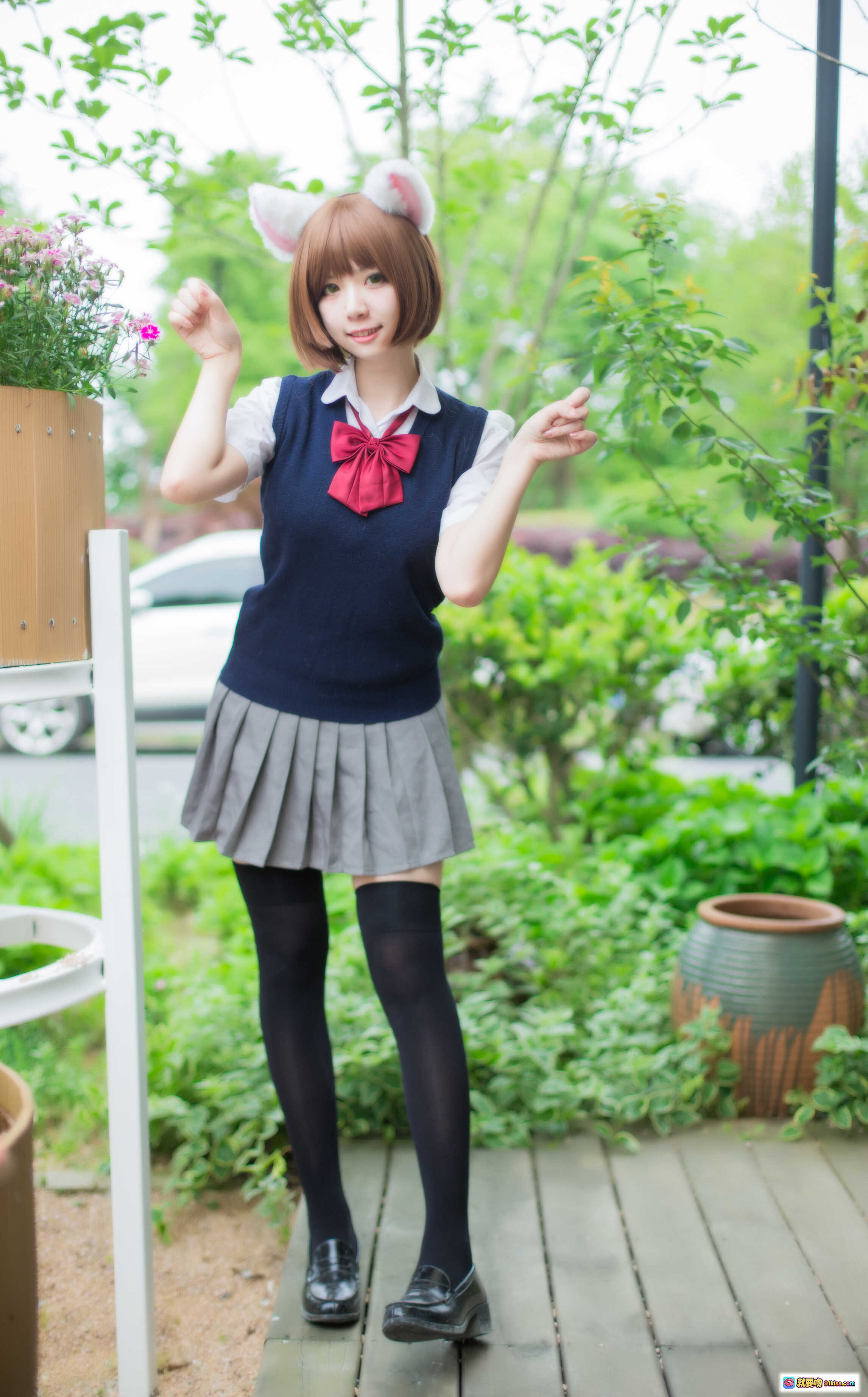 图片[10] - 闪月半NO.005喵少女写真｜红框眼镜JK制服少女专注笔记学习场景｜校园风清新可爱写真集 - 就要吻