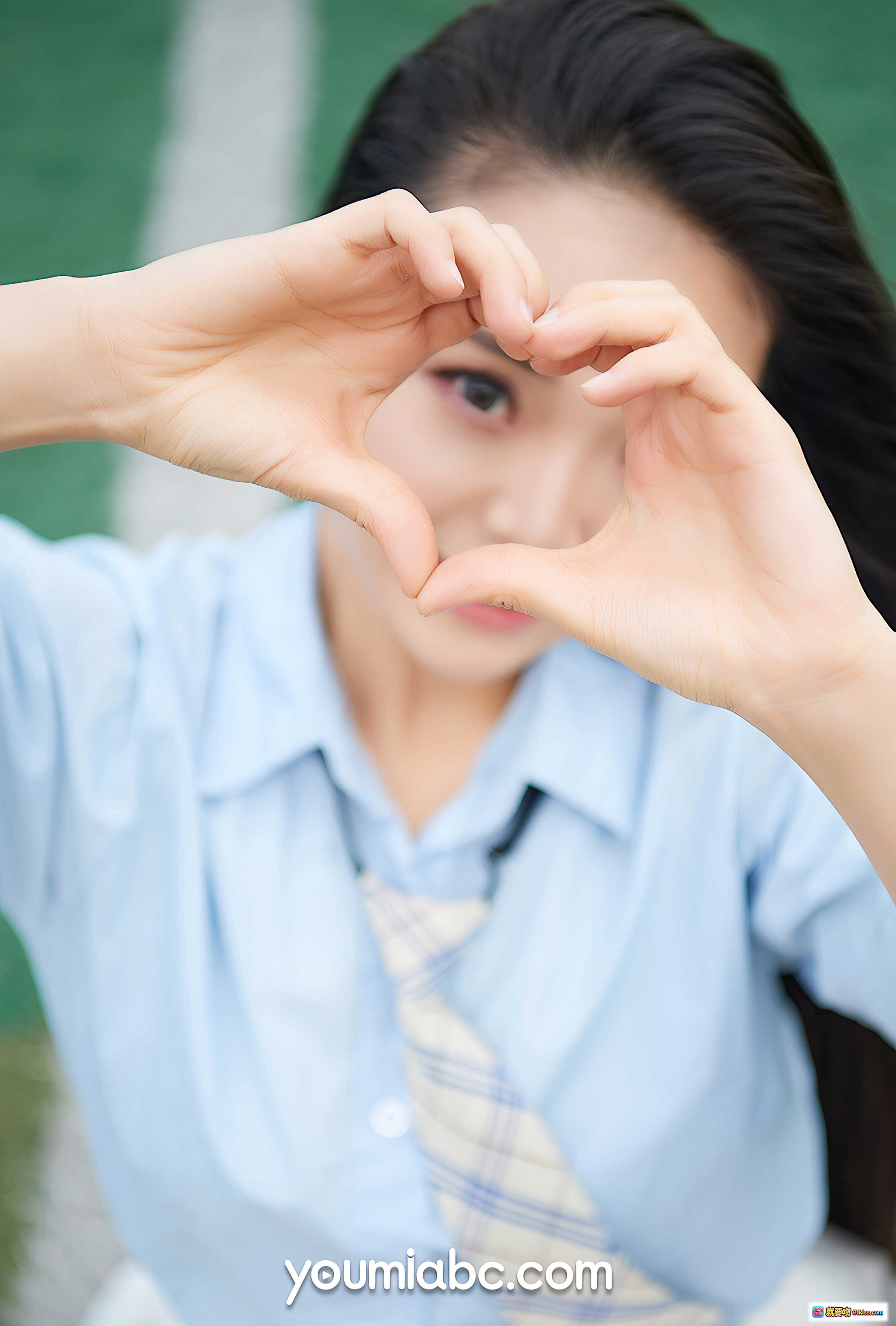 图片[6] - 初恋甜妹许文婷校园风写真｜浅蓝衬衫格子领带清新少女感｜YouMi尤蜜2020.08.18高清36P - 就要吻