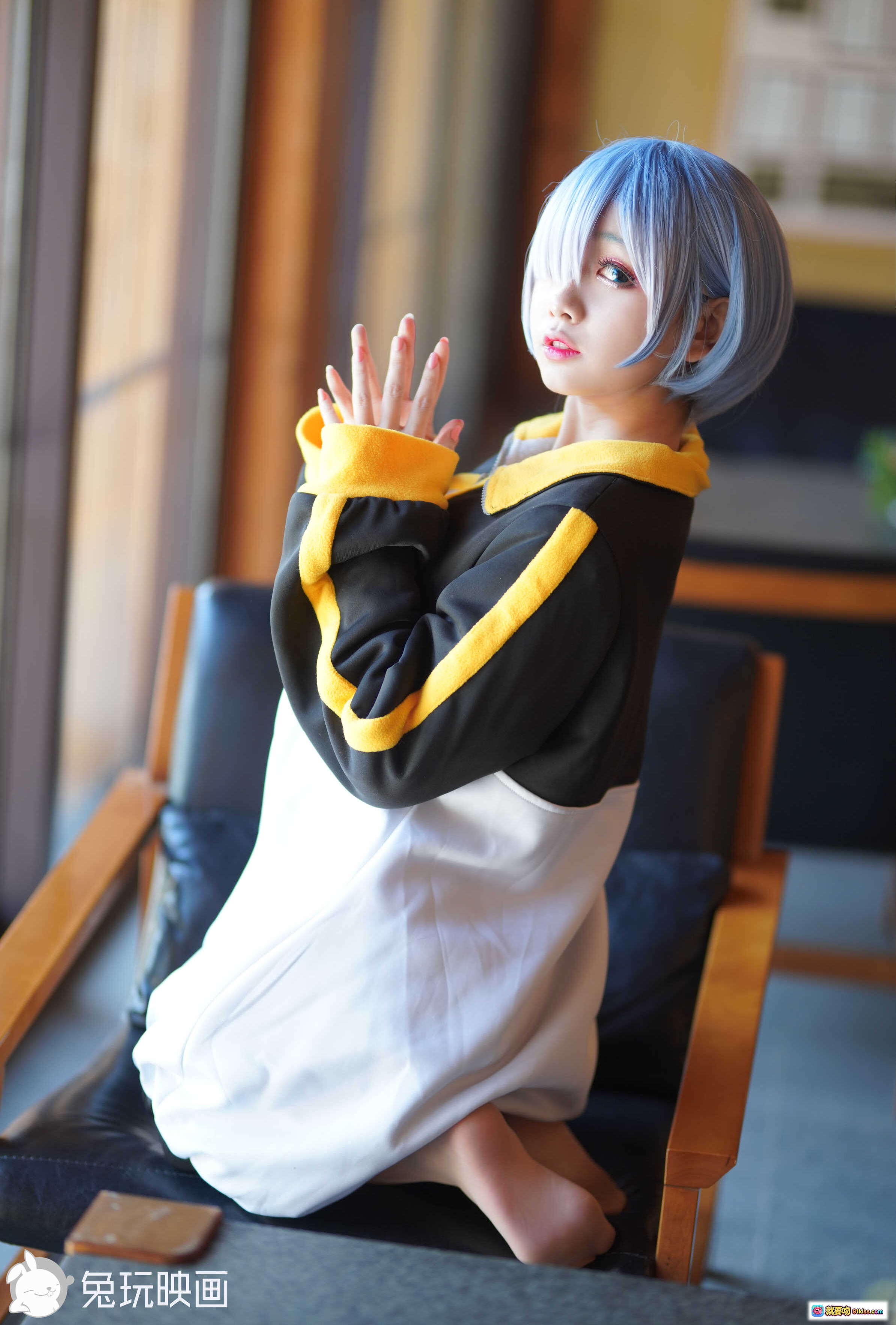 图片[9] - 日奈娇NO.014蕾姆写真集27P642MB 黑黄校服美腿坐姿私房摄影 高清无码少女写真图包 - 就要吻