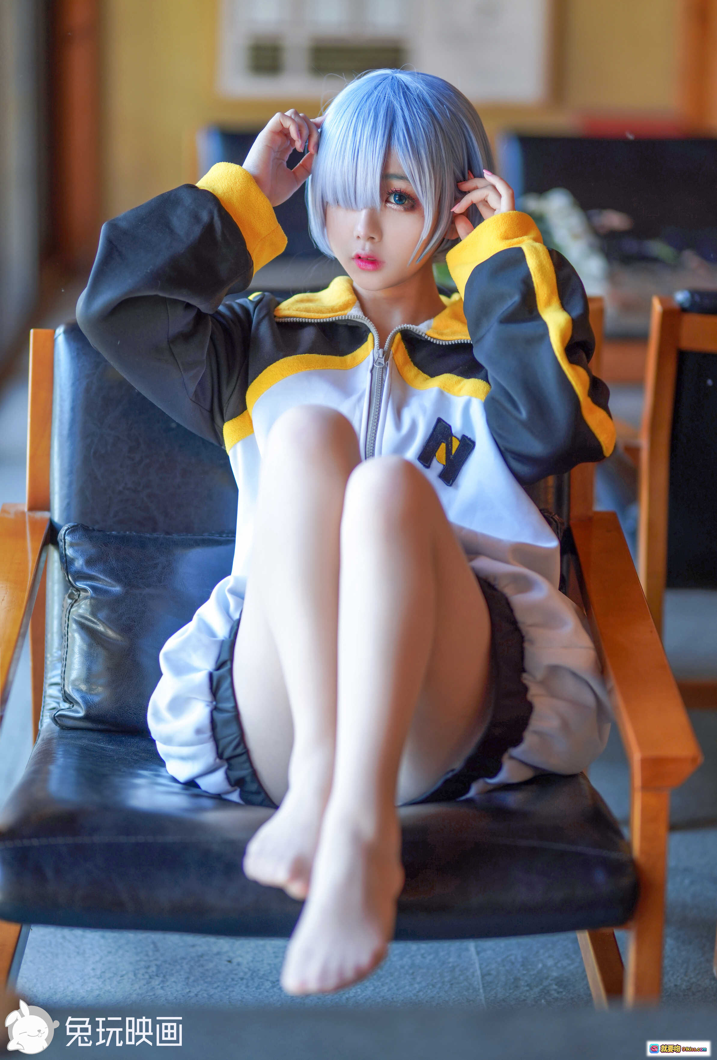 图片[8] - 日奈娇NO.014蕾姆写真集27P642MB 黑黄校服美腿坐姿私房摄影 高清无码少女写真图包 - 就要吻