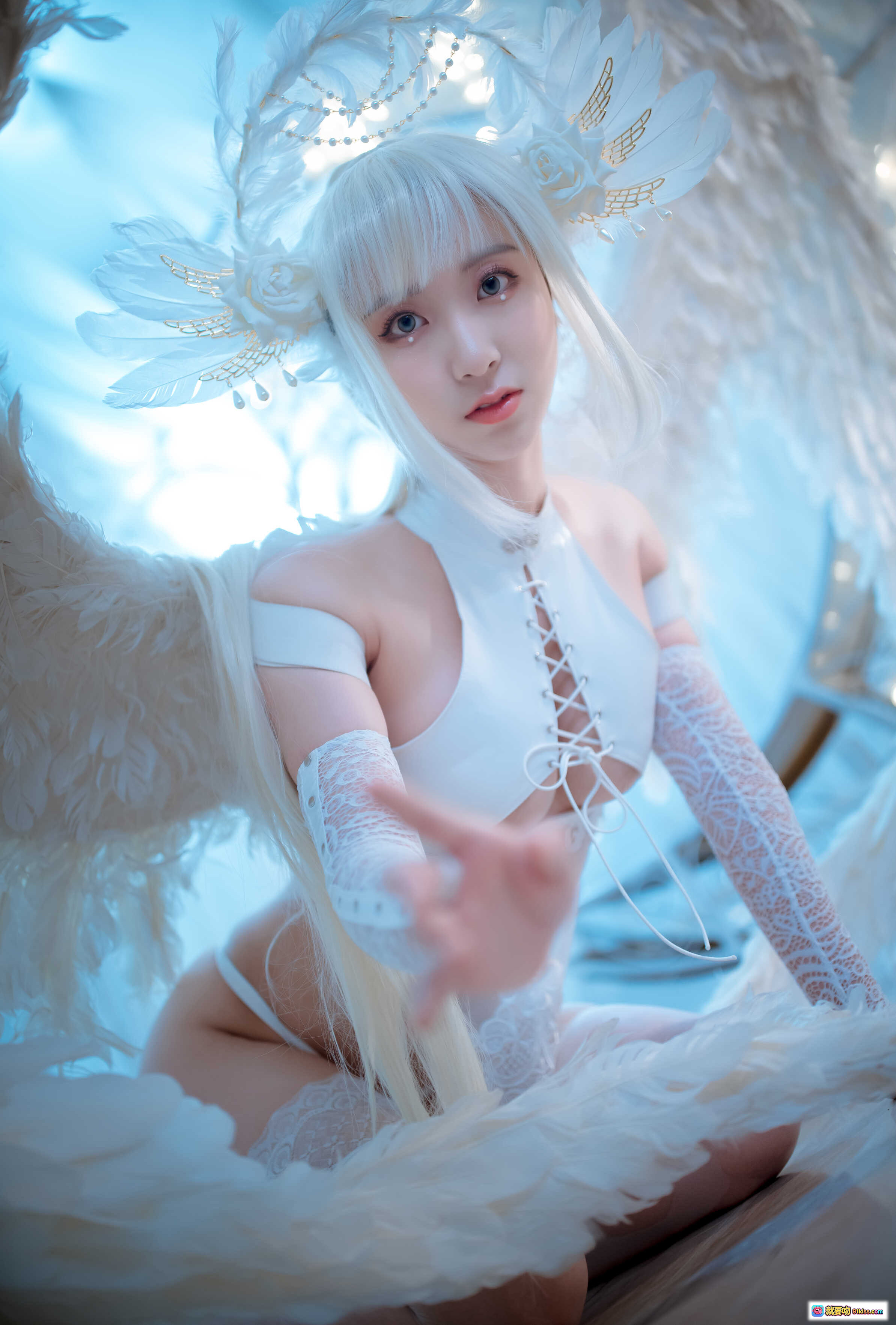 图片[6] - 黑川NO.057天使写真46P964MB 白发羽翼蕾丝内衣纯欲风唯美摄影高清图集 - 就要吻