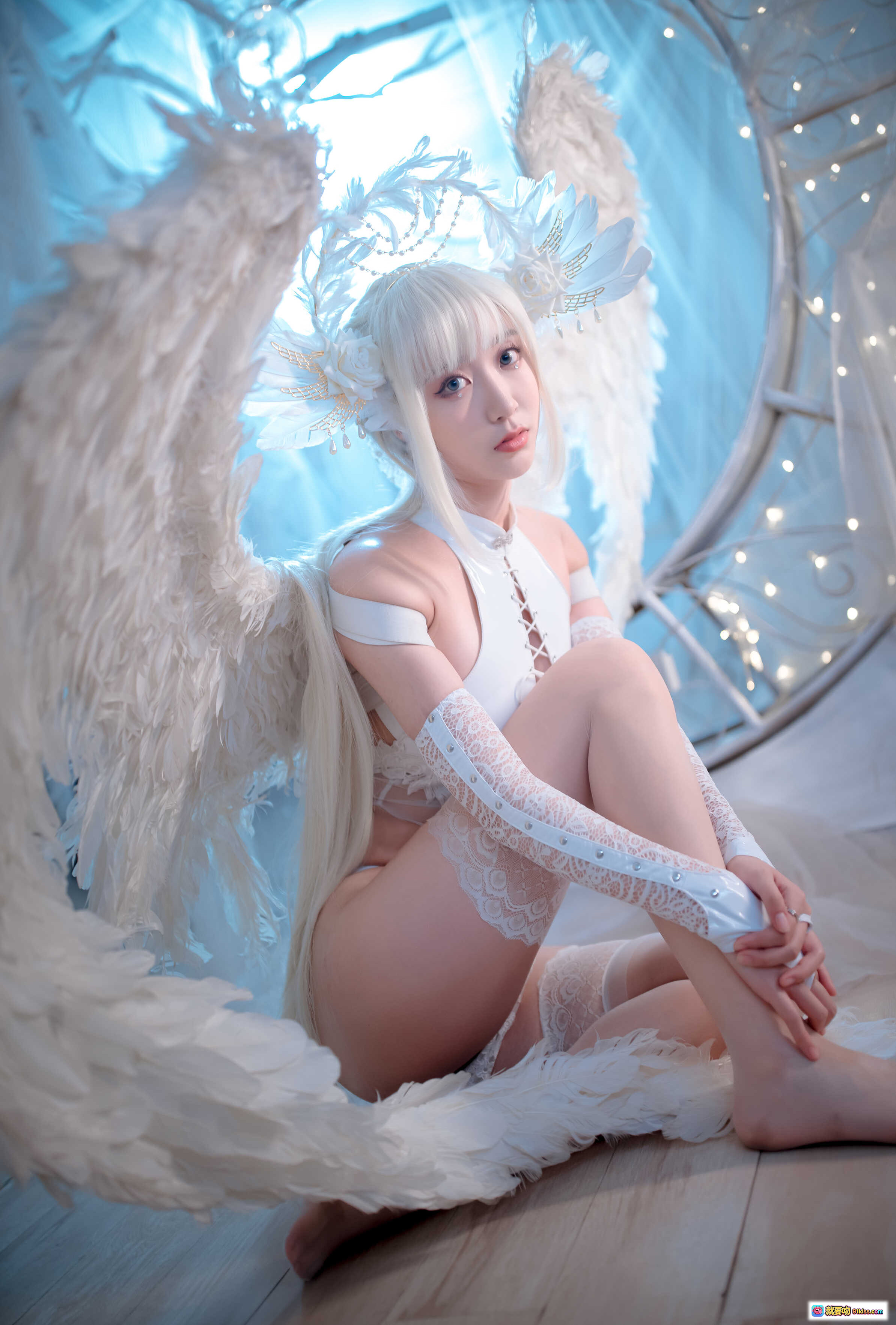 图片[2] - 黑川NO.057天使写真46P964MB 白发羽翼蕾丝内衣纯欲风唯美摄影高清图集 - 就要吻