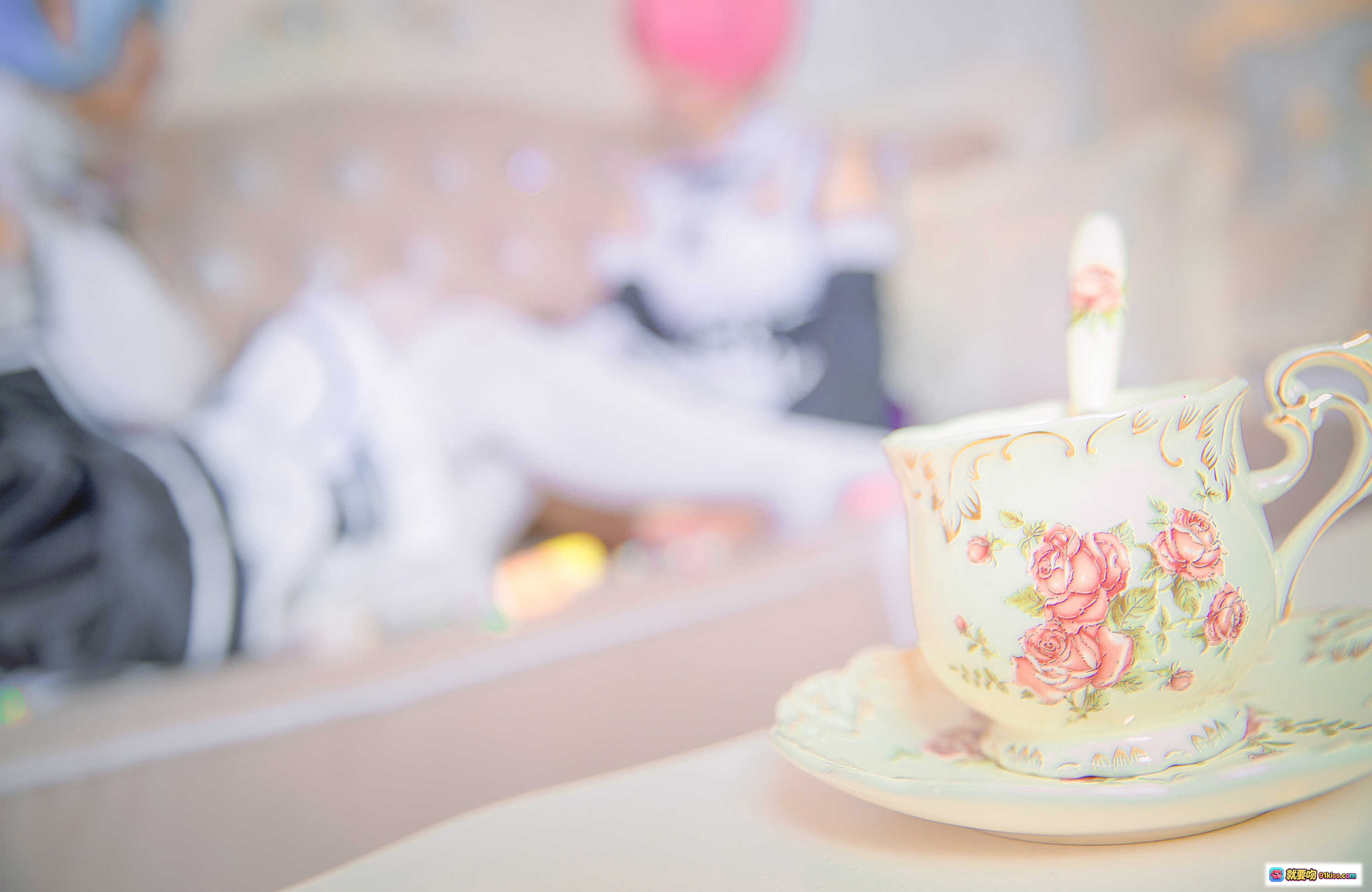 图片[9] - 小野妹子W NO.016 拉姆雷姆Cosplay 蓝发女仆装 甜美躺卧沙发写真 24P高清图集 - 就要吻