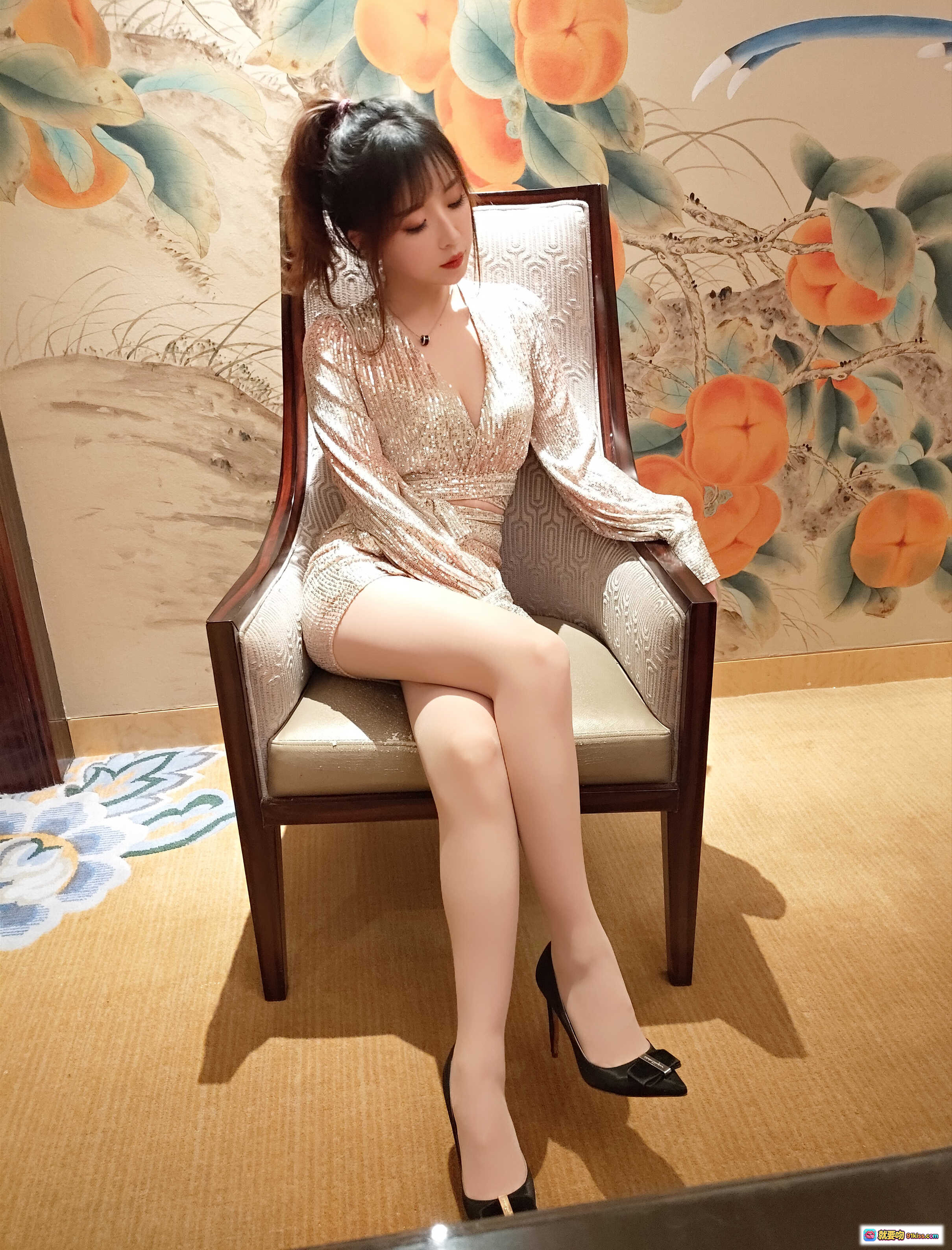 图片[3] - 小女巫露娜NO.014亮片裙肉丝美腿高跟性感写真22P141MB - 就要吻