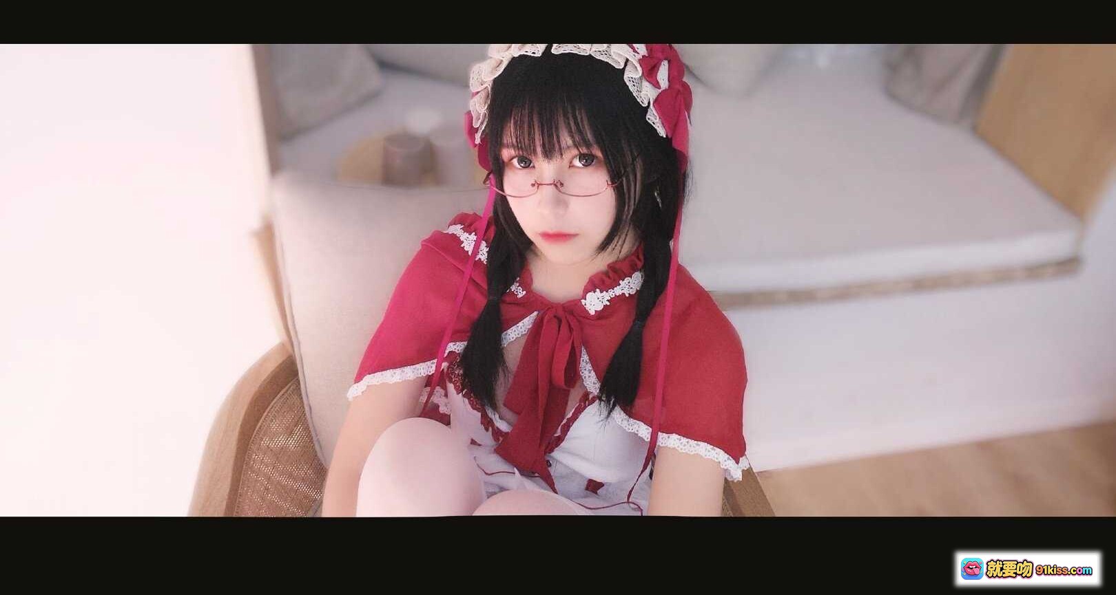 图片[4] - 逐月SU日常写真｜兔耳眼镜少女手持发光道具｜清纯性感穿搭｜NO.026写真集 - 就要吻