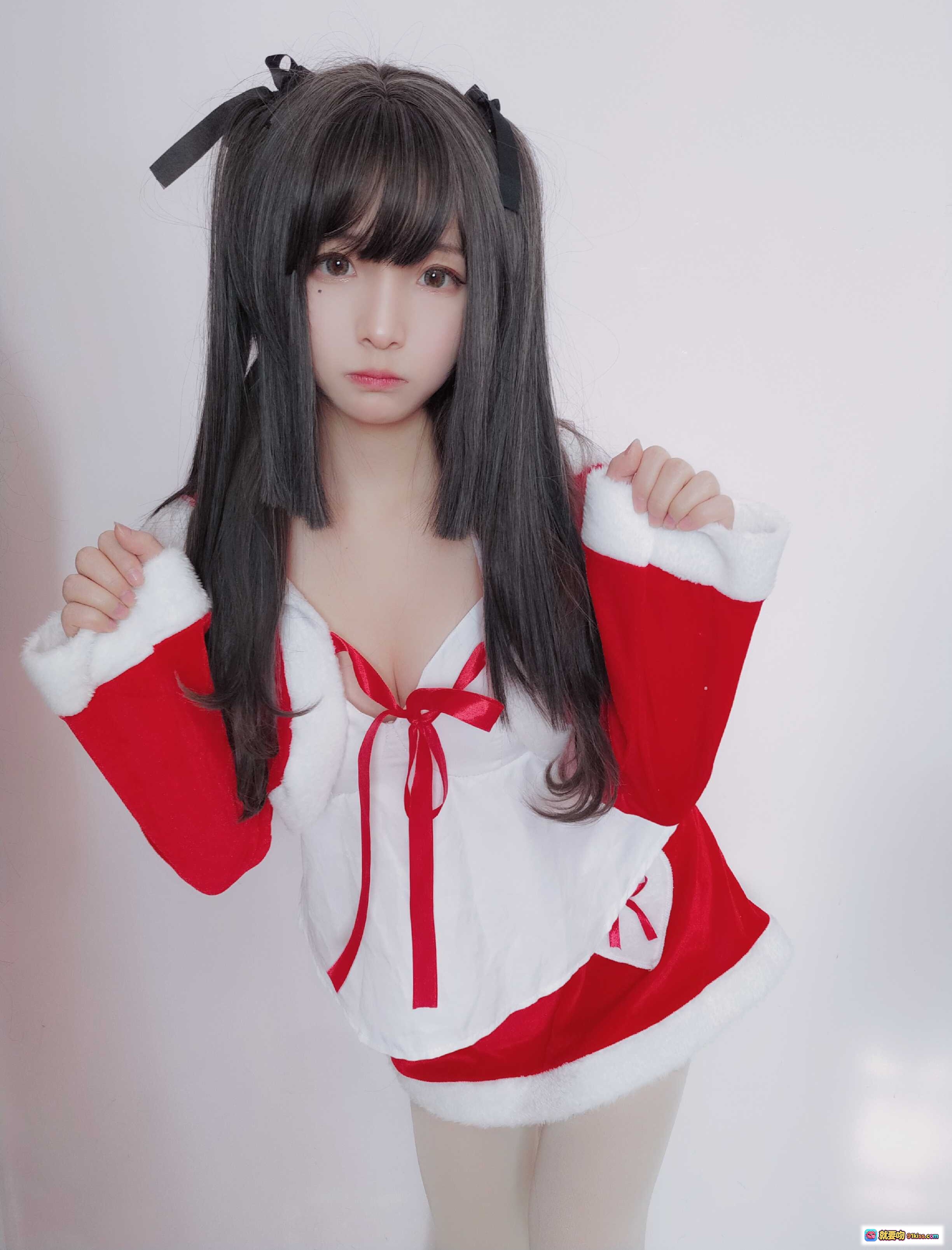 图片[4] - 古川NO.023圣诞主题写真 | 红白圣诞裙+双马尾黑发+甜美表情+高清13P美图 - 就要吻