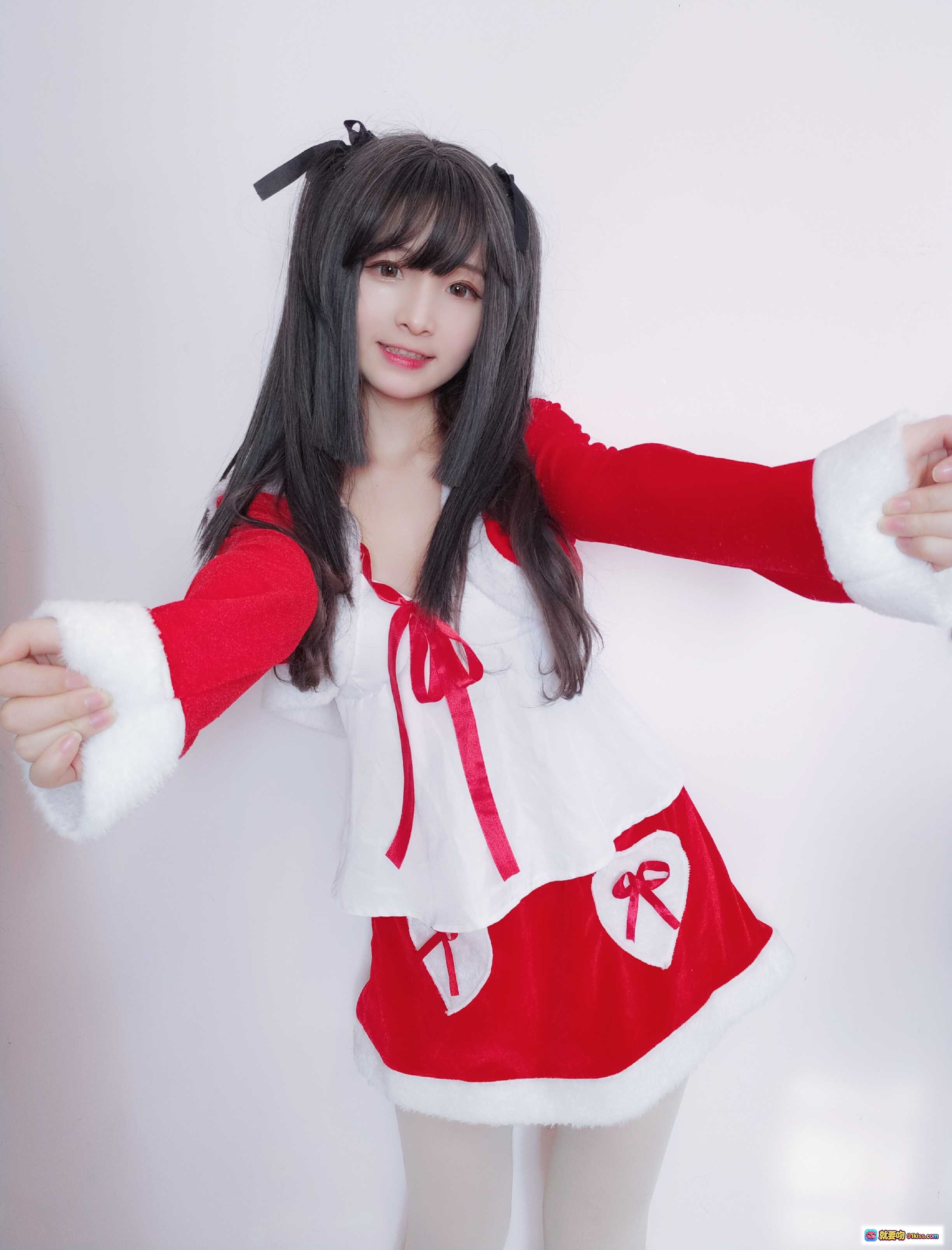 图片[3] - 古川NO.023圣诞主题写真 | 红白圣诞裙+双马尾黑发+甜美表情+高清13P美图 - 就要吻