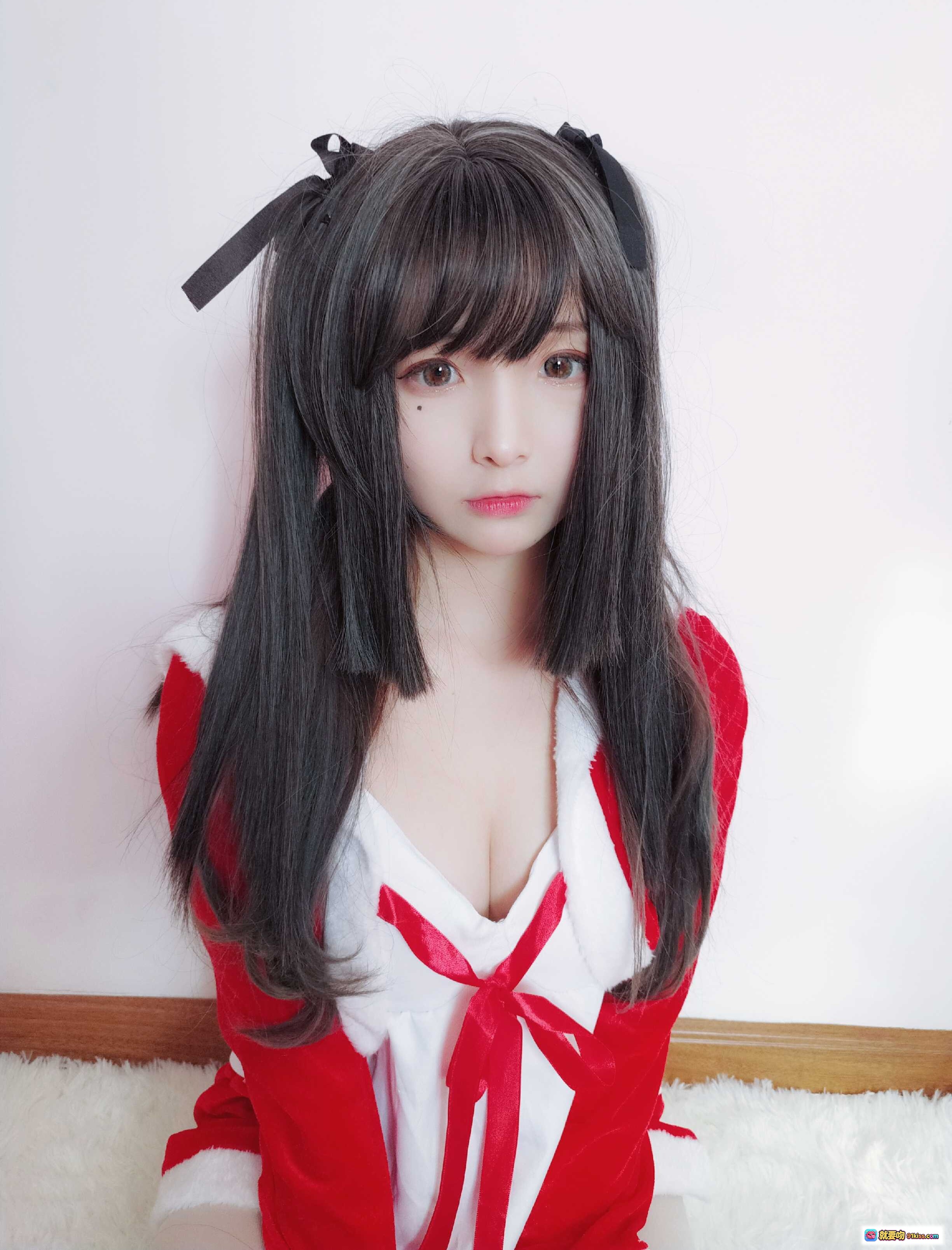图片[8] - 古川NO.023圣诞主题写真 | 红白圣诞裙+双马尾黑发+甜美表情+高清13P美图 - 就要吻