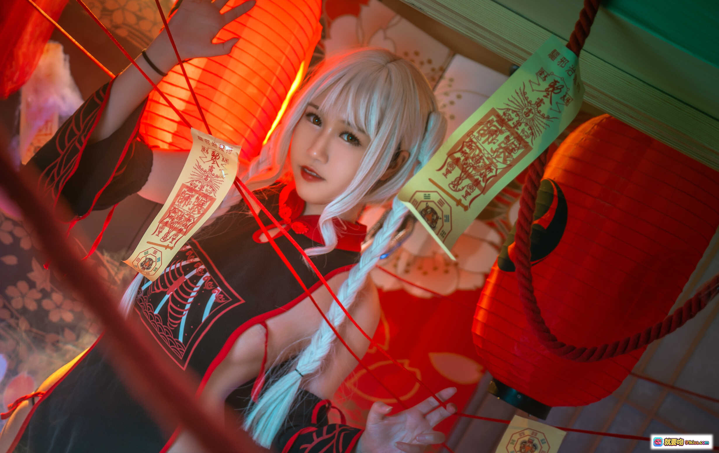 图片[8] - lovely呆玄NO.011双人僵尸Cosplay写真｜暗黑系少女+骷髅道具+烟雾氛围+和风背景+精致妆造+33P高清图集 - 就要吻