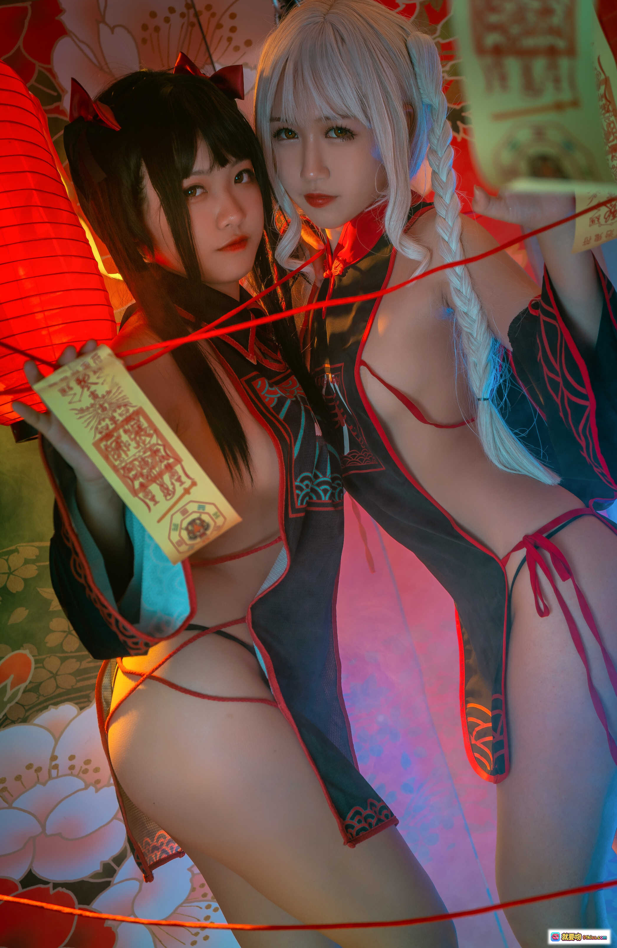 图片[7] - lovely呆玄NO.011双人僵尸Cosplay写真｜暗黑系少女+骷髅道具+烟雾氛围+和风背景+精致妆造+33P高清图集 - 就要吻