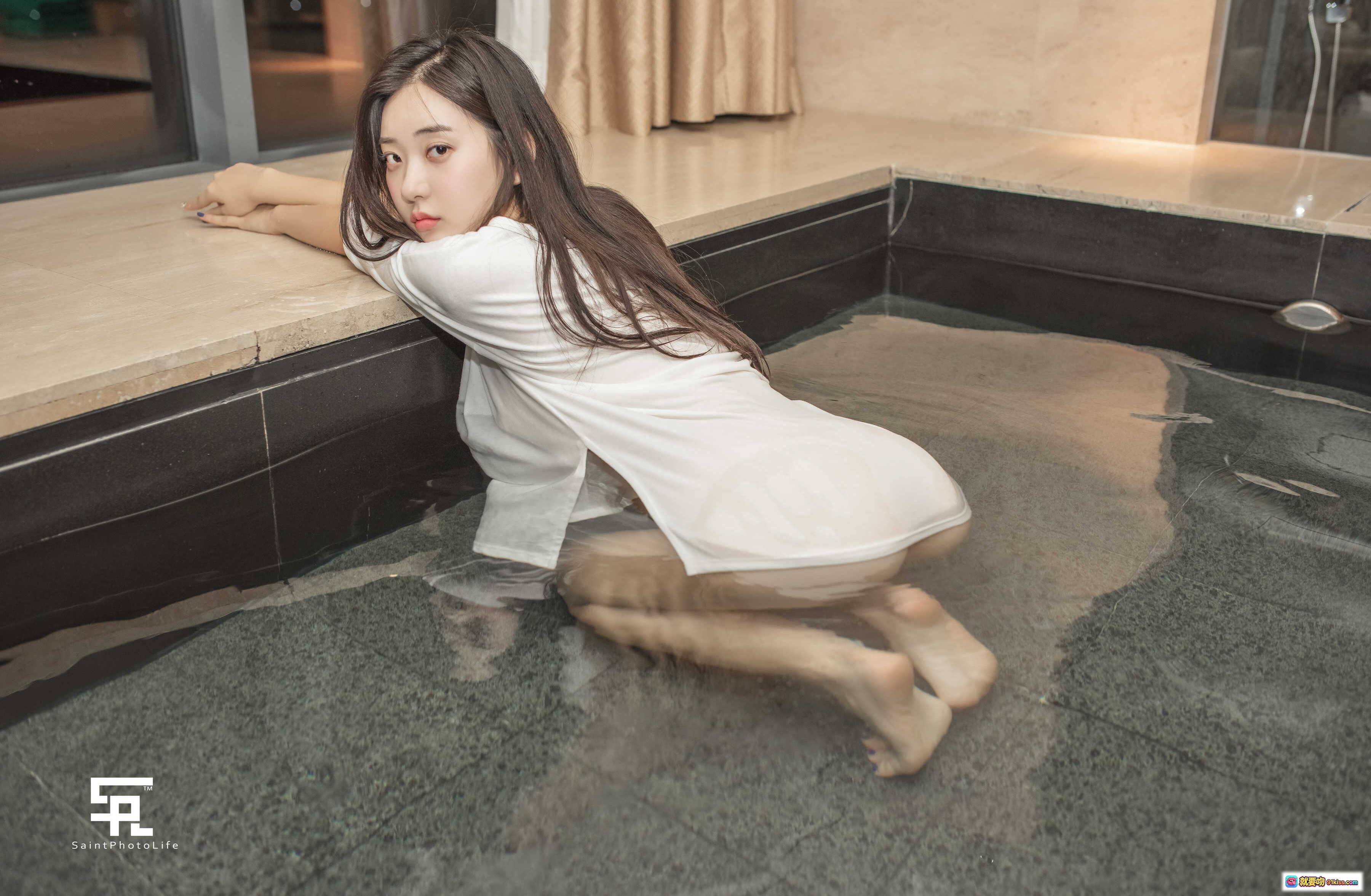 图片[6] - 韩国模特申才恩신재은NO.006红帽针织围巾条纹内衣写真 Zenny Banyan Tree Club私房美拍 - 就要吻