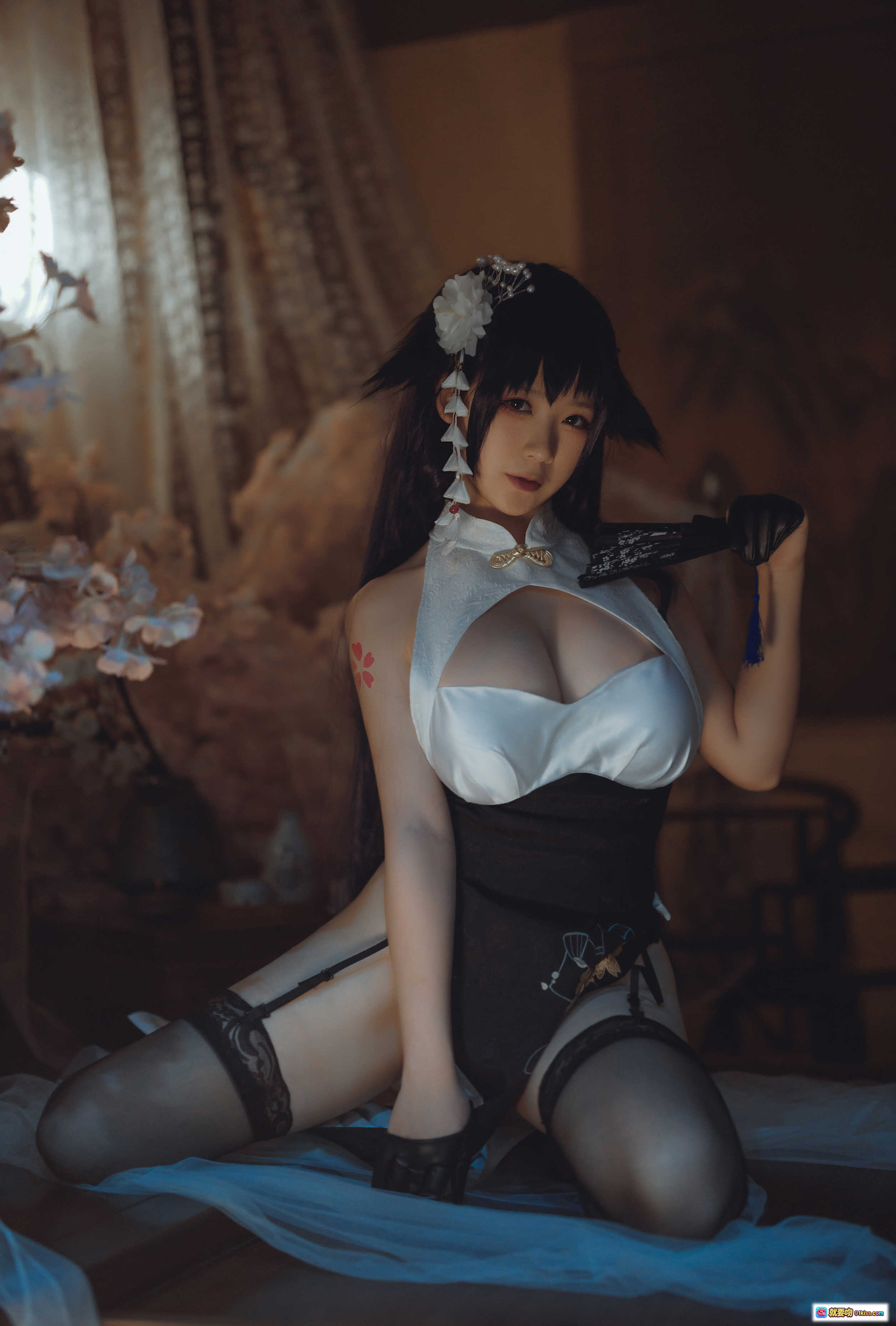 图片[5] - 樱落酱NO.015吾妻旗袍写真·黑丝美腿+樱花场景+和风少女+精致妆造+私房氛围感摄影 - 就要吻