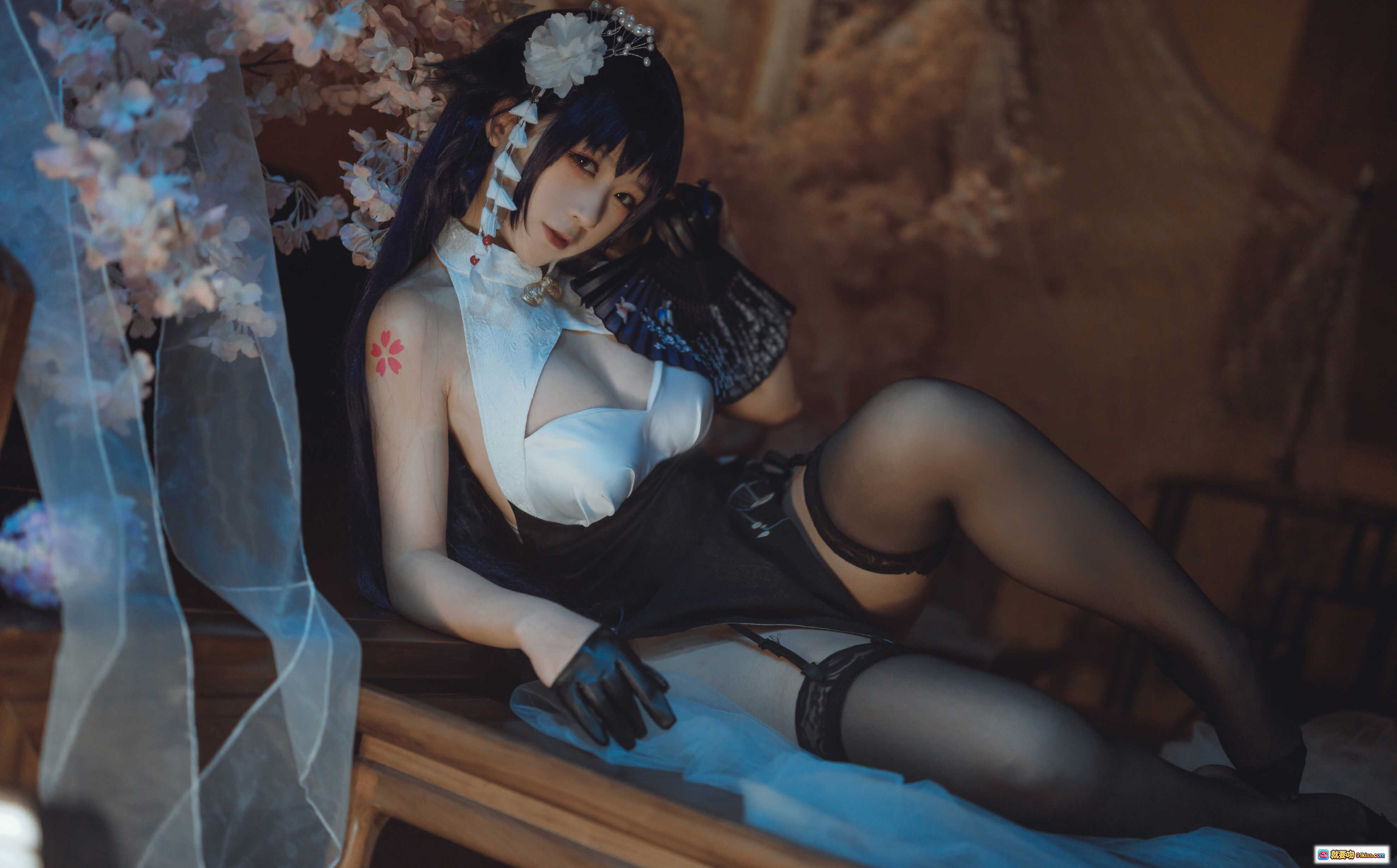 图片[6] - 樱落酱NO.015吾妻旗袍写真·黑丝美腿+樱花场景+和风少女+精致妆造+私房氛围感摄影 - 就要吻