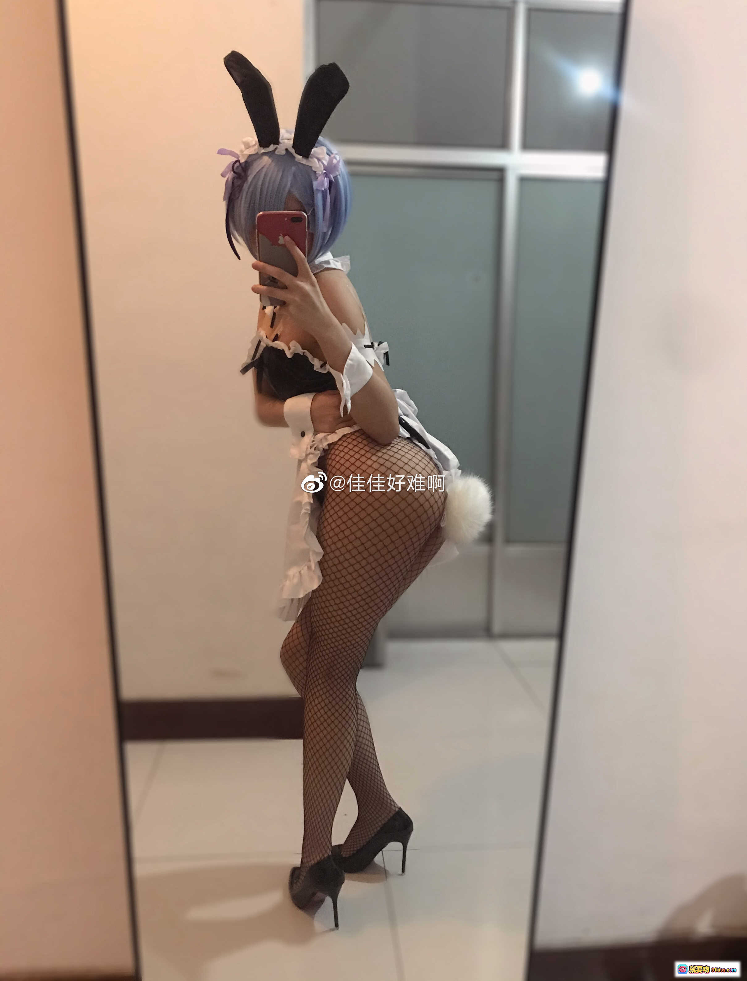 图片[3] - 佳佳好难啊VOL.08蕾姆粉色和风睡衣白丝美腿写真少女萌系居家私房摄影 - 就要吻