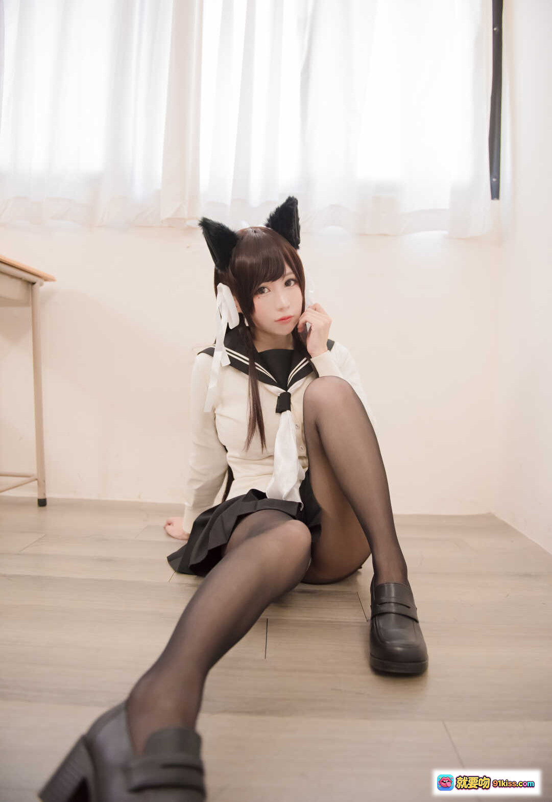 图片[7] - 白神泱NO.001 JK制服兽耳写真 10P高清美图 学院风猫耳少女 甜美性感私房照 - 就要吻