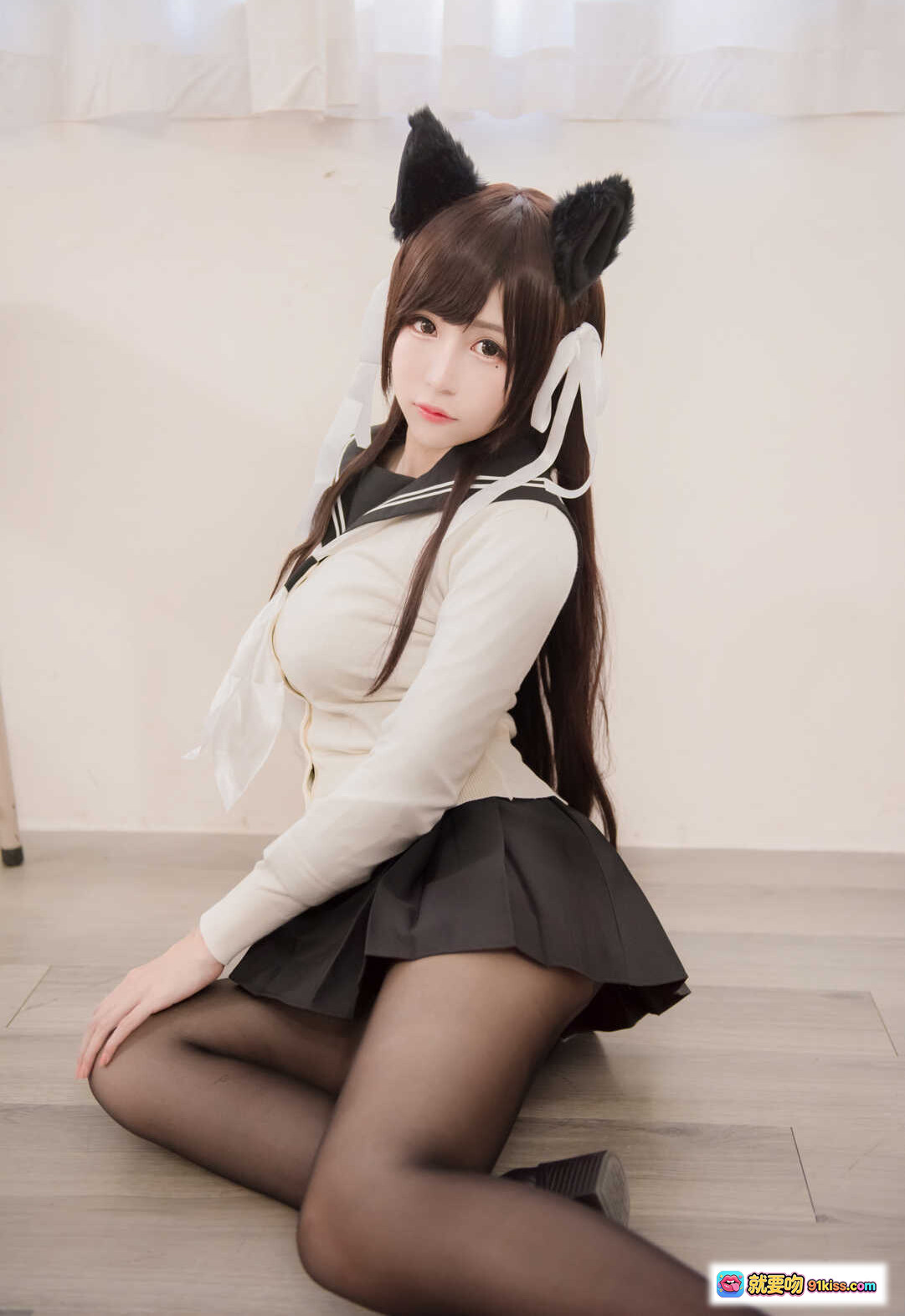 图片[4] - 白神泱NO.001 JK制服兽耳写真 10P高清美图 学院风猫耳少女 甜美性感私房照 - 就要吻