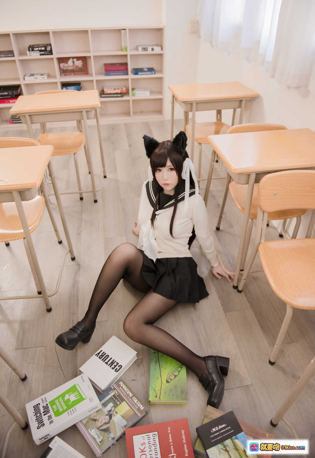 图片[8] - 白神泱NO.001 JK制服兽耳写真 10P高清美图 学院风猫耳少女 甜美性感私房照 - 就要吻