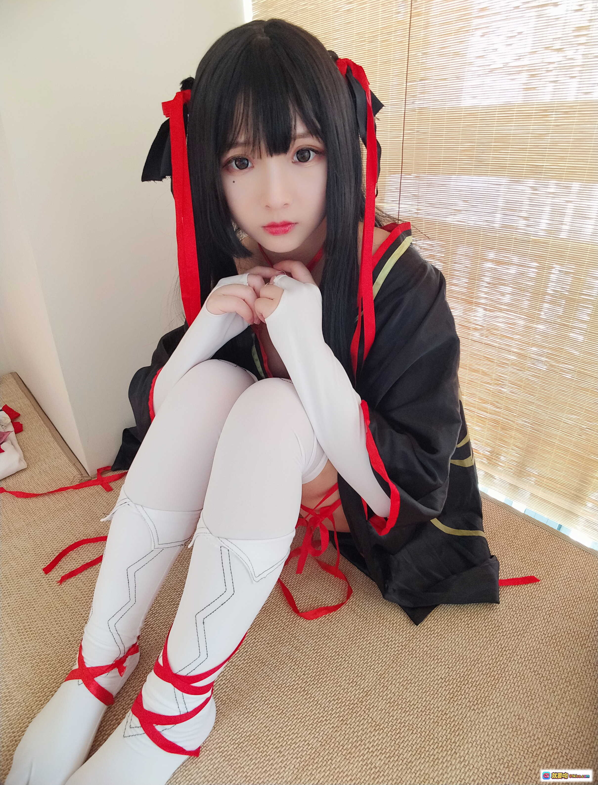 图片[6] - 古川NO.045夜夜cosplay写真集37P195MB黑发红带和风美少女白丝 thighhigh日系二次元角色扮演高清图集 - 就要吻