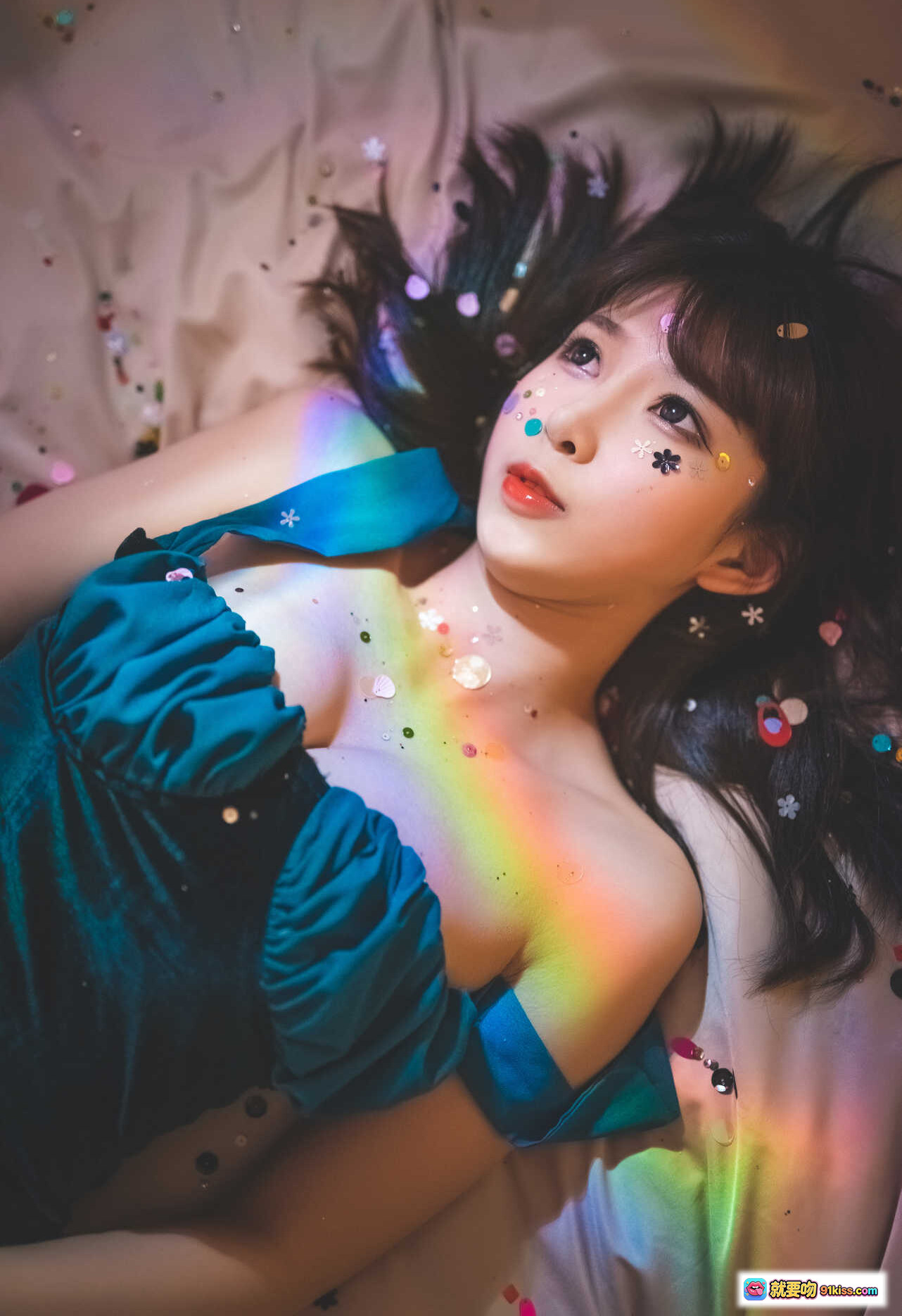 图片[10] - 黑米粥圣诞主题写真NO.024｜梦幻彩妆+星空贴纸+柔光人像30P高清图集 - 就要吻