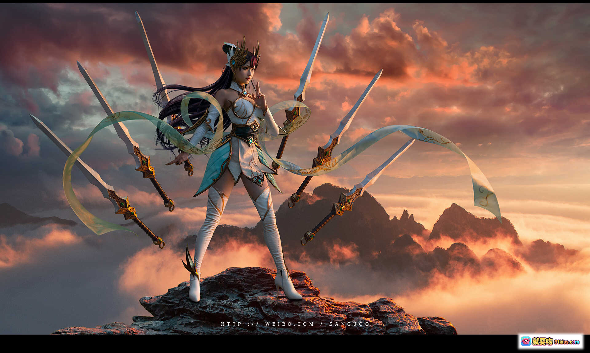 图片[6] - 蓝发coser夜景豪车旁持香槟杯银色亮片连体衣性感写真图集NO.002 36P 86MB - 就要吻