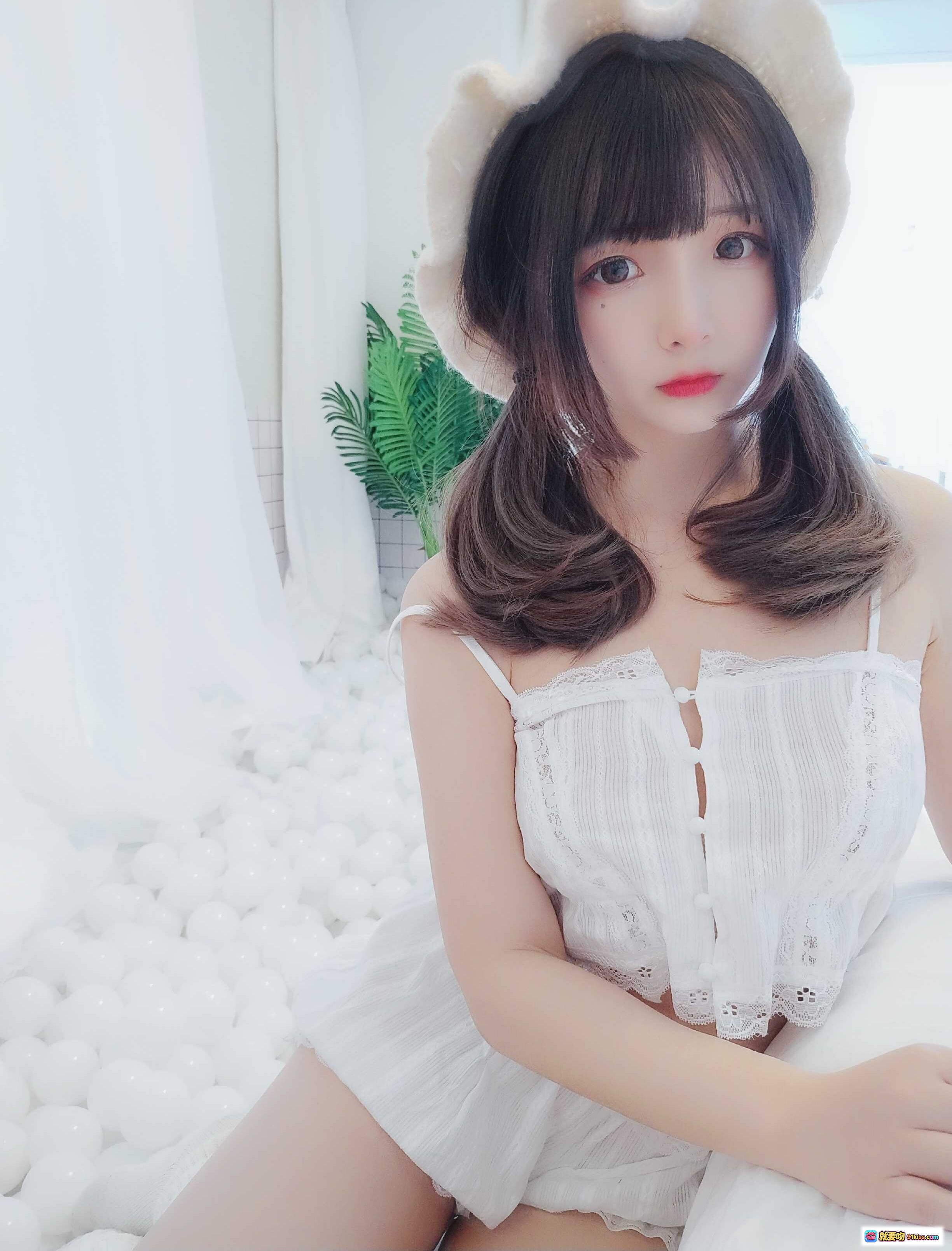 图片[6] - 古川NO.022少女睡衣写真｜白色蕾丝吊带透视款｜甜美居家风｜16P高清图集 - 就要吻